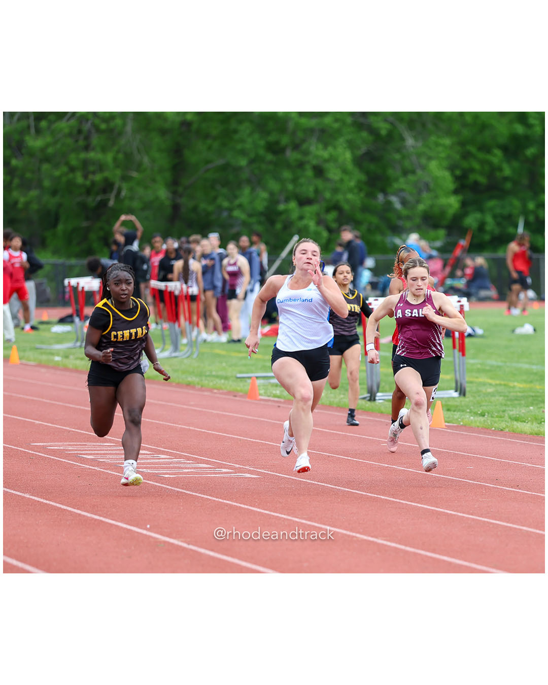 Payton Jolicoeur, Cumberland, 11 - Franchesca Barimah, Central High School, 10 - 2026 Class A Outdoor Track Championships - Coventry High School - Coventry, Rhode Island - May 24, 2026 File: ./dir-100m-Dash/260523-2026-Class-A-Outdoor-Track-Championships-Coventry-291-062A2824.jpg Payton Jolicoeur, Cumberland, 11 - Franchesca Barimah, Central High School, 10 - 2026 Class A Outdoor Track Championships - Coventry High S…