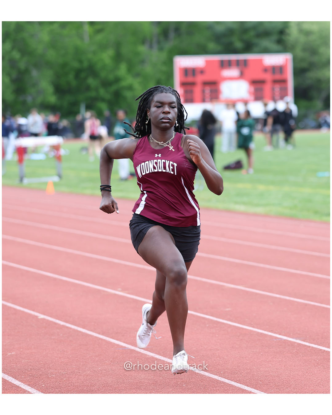 Idalaye Barr-Bryant, Woonsocket High School - 2026 Class A Outdoor Track Championships - Coventry High School - Coventry, Rhode Island - May 24, 2026 File: ./dir-100m-Dash/260523-2026-Class-A-Outdoor-Track-Championships-Coventry-307-062A3008.jpg Idalaye Barr-Bryant, Woonsocket High School - 2026 Class A Outdoor Track Championships - Coventry High School - Coventry, Rhode Island - Ma…