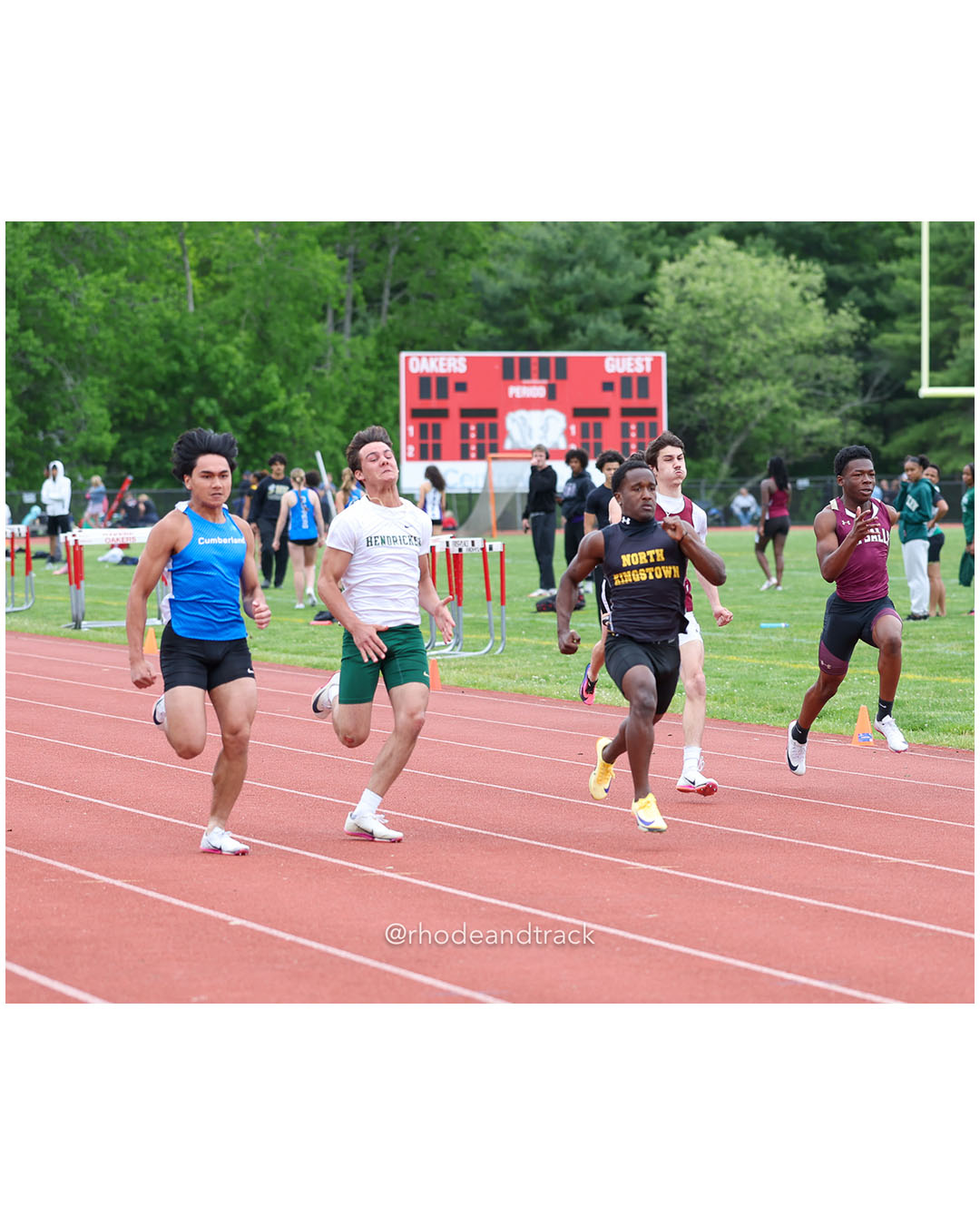 Maxim Vongvilay, Cumberland, 11 - Anthony Parry, North Kingstown High School, 12 - Jacoby Joyce, Bishop Hendricken High School, 9 - Jordano Charles, La Salle Academy, 10 - 2026 Class A Outdoor Track Championships - Coventry High School - Coventry, Rhode Island - May 24, 2026 File: ./dir-100m-Dash/260523-2026-Class-A-Outdoor-Track-Championships-Coventry-309-062A3021.jpg Maxim Vongvilay, Cumberland, 11 - Anthony Parry, North Kingstown High School, 12 - Jacoby Joyce, Bishop Hendricken High School, 9 - Jordano…