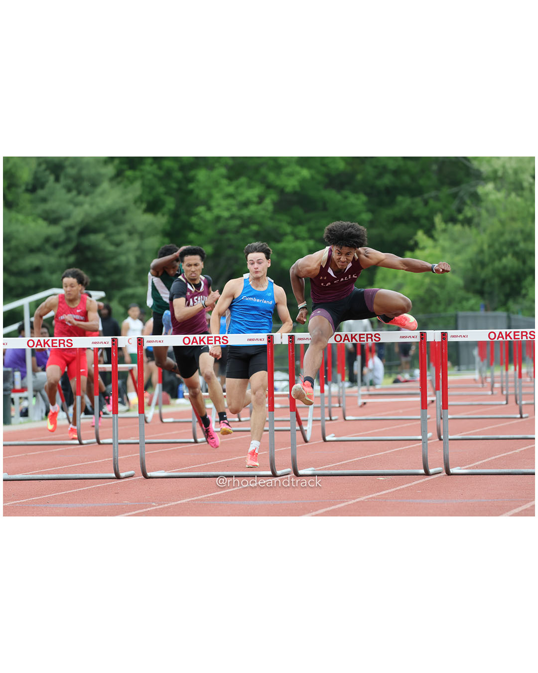 Jalen Moseley, La Salle Academy, 11 - Matt Fontaine, Cumberland, 12 - Antonio Bearden, La Salle Academy, 12 - 2026 Class A Outdoor Track Ch…