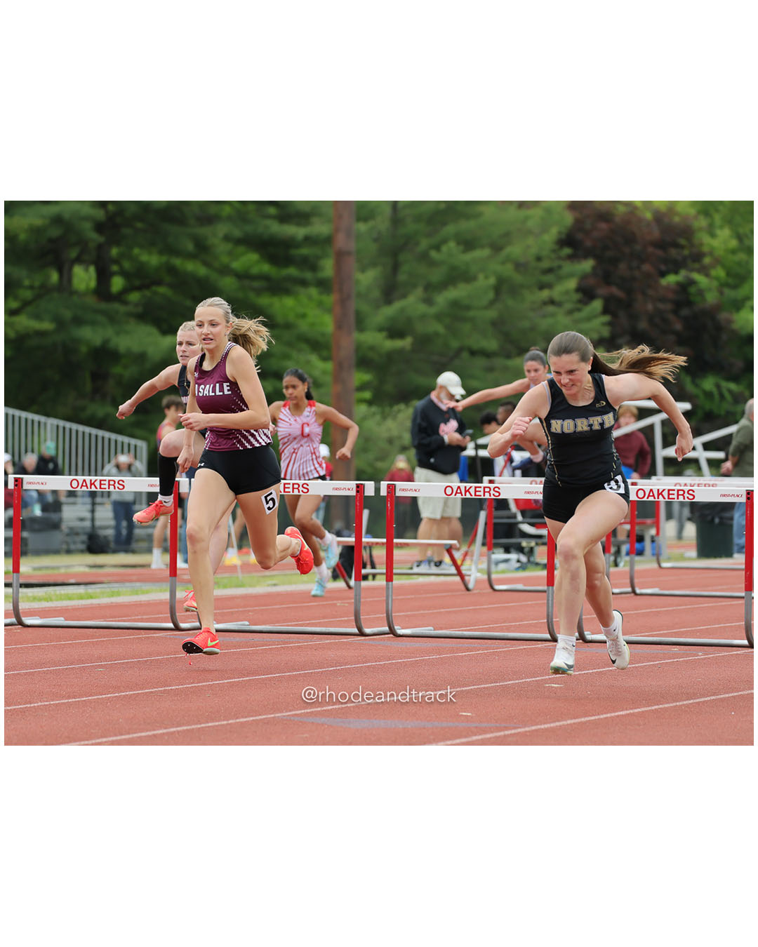 Jillian Lewis, La Salle Academy, 11 - Julianna Williams, North Kingstown High School, 12 - 2026 Class A Outdoor Track Championships - Coven…