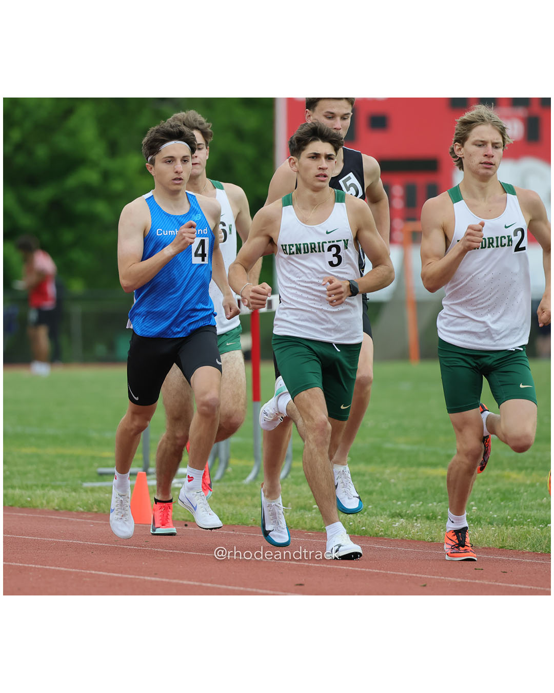 Jake Schonhoff, Cumberland, 12 - Brayden Seraichyk, Bishop Hendricken High School, 12 - 2026 Class A Outdoor Track Championships - Coventry…
