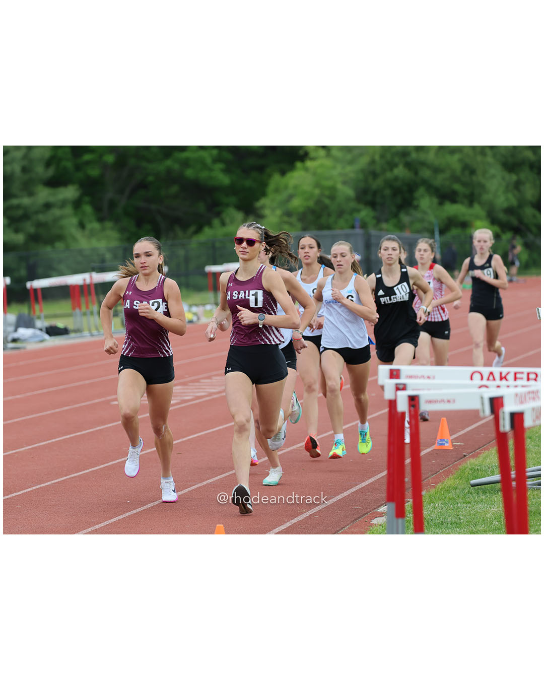 Olivia Wahlberg, La Salle Academy, 12 - Alyssa Parenteau, La Salle Academy, 11 - 2026 Class A Outdoor Track Championships - Coventry High S…