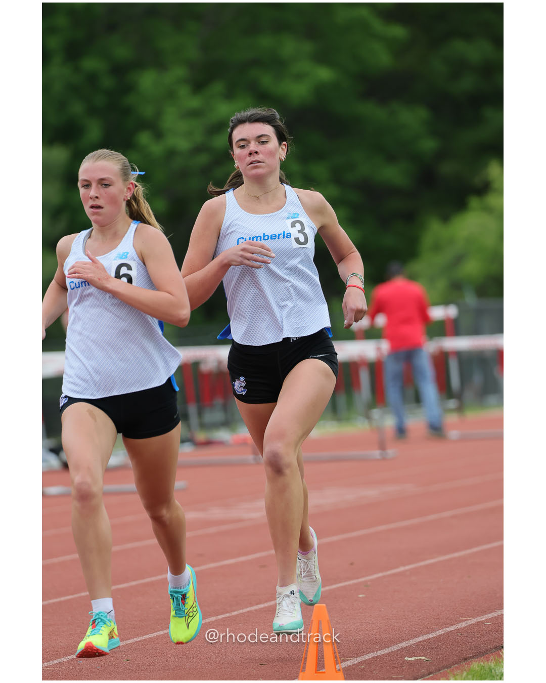 Charli McCue, Cumberland, 12 - Cecelia Ludwig, Cumberland, 10 - 2026 Class A Outdoor Track Championships - Coventry High School - Coventry,…