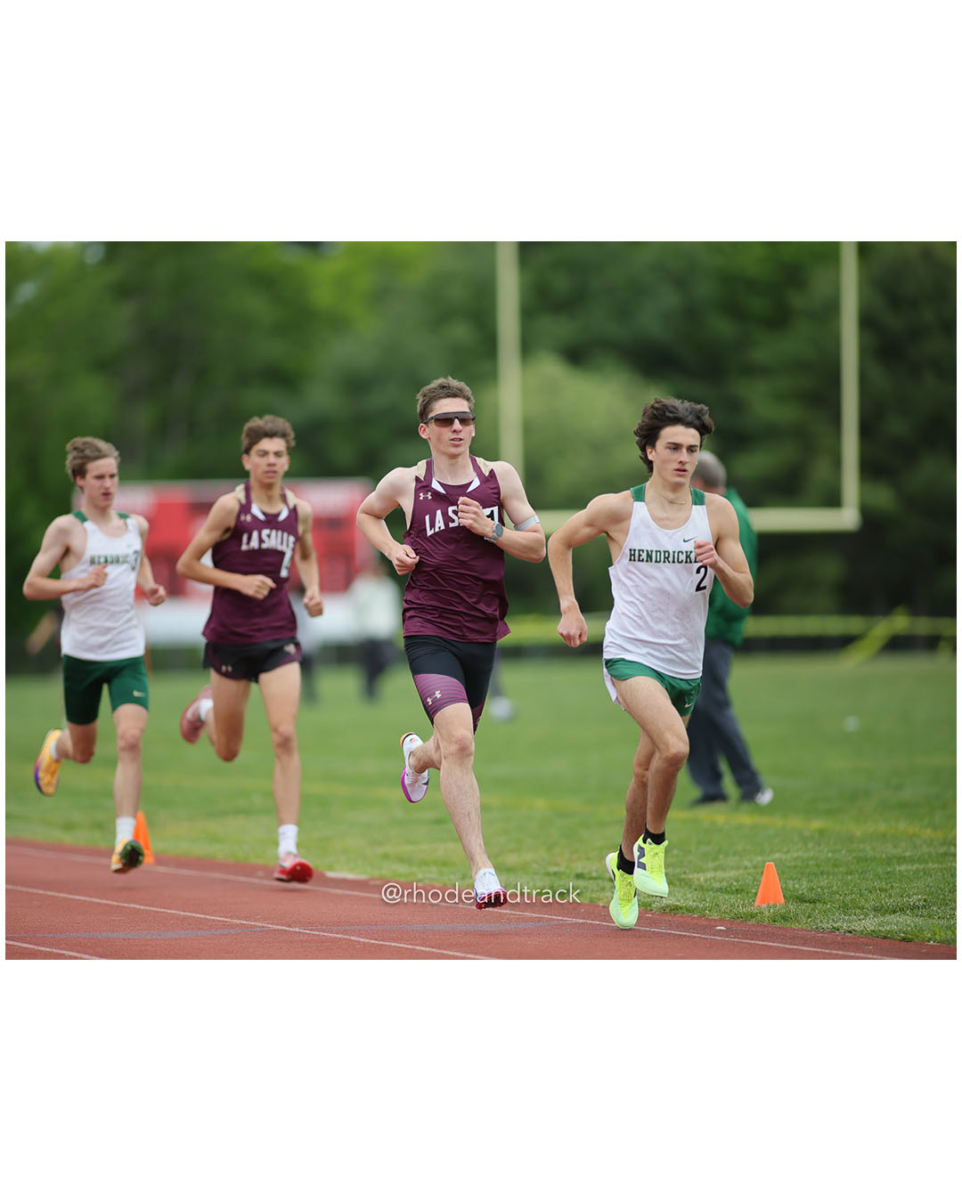 Marshall Vernon, La Salle Academy, 12 - Colby Flynn, Bishop Hendricken High School, 11 - 2026 Class A Outdoor Track Championships - Coventr…