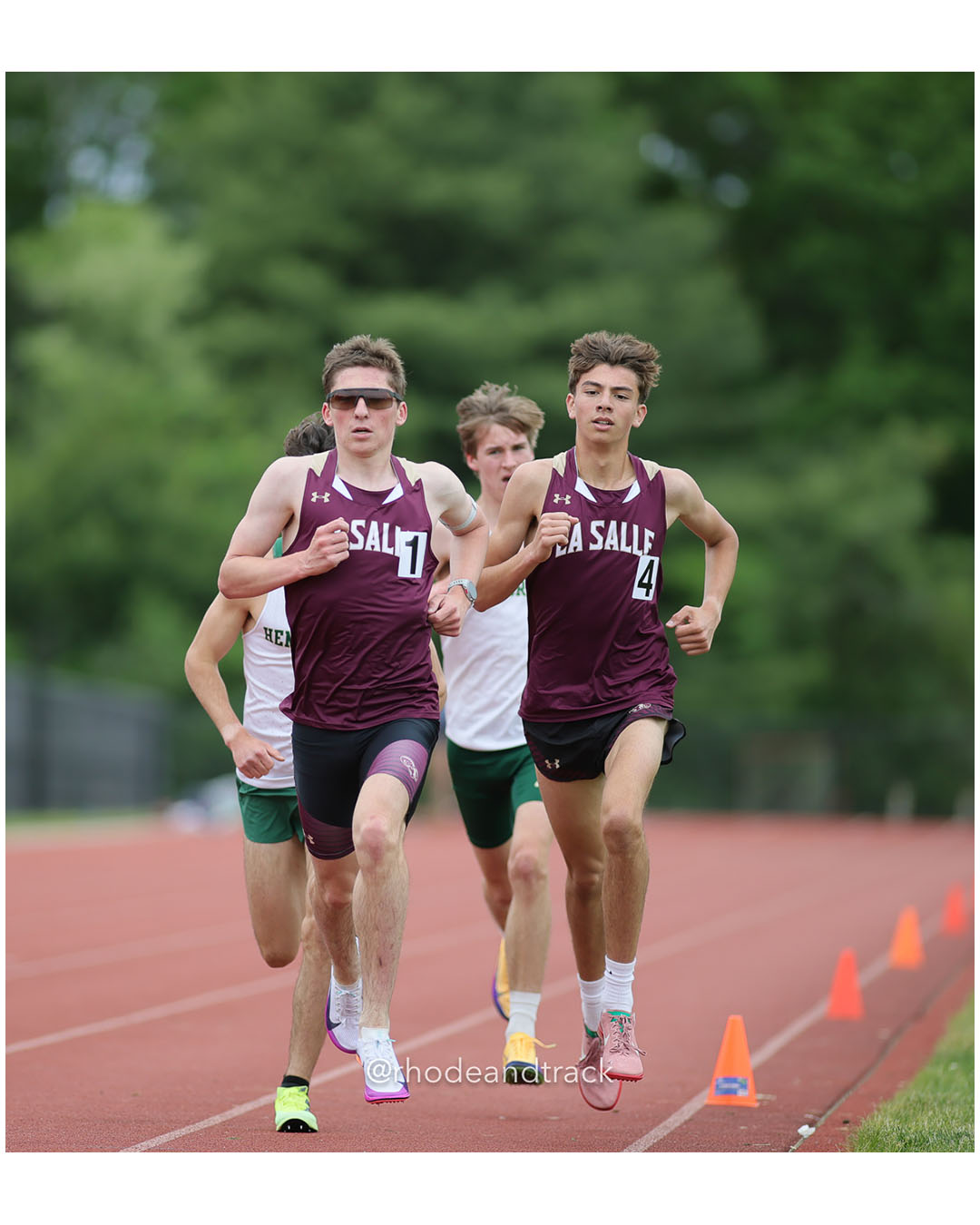 Marshall Vernon, La Salle Academy, 12 - Matthew Lewis, La Salle Academy, 11 - 2026 Class A Outdoor Track Championships - Coventry High Scho…