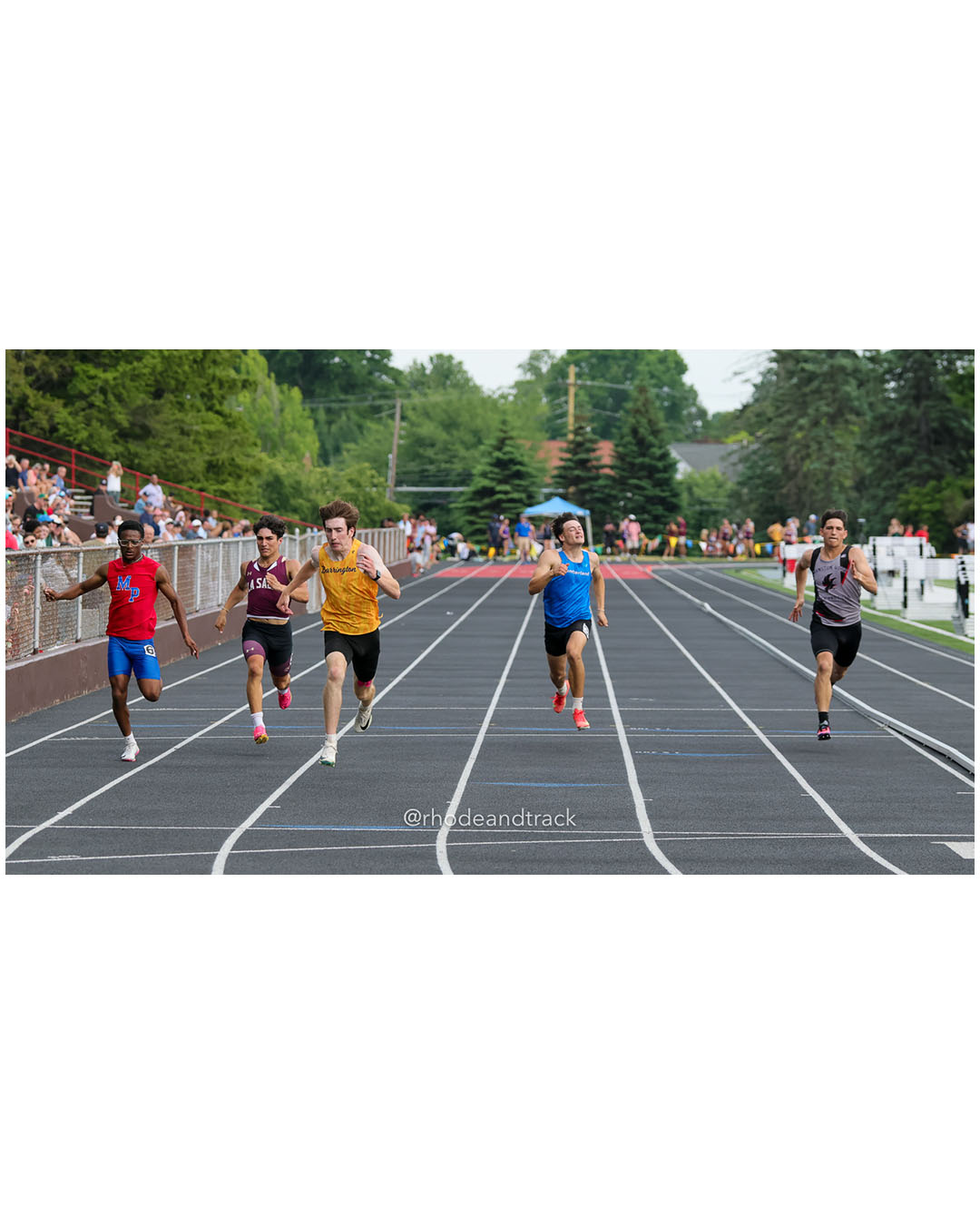 Patrick Trainor, Barrington High School, 12 - Mckeene Keith, Mount Pleasant High School, 12 - Jackson Alves, La Salle Academy, 11 - Matt Fontaine, Cumberland, 12 - Ryan D'Errico, Cranston West HS, 11 - 2026 RI Outdoor Track and Field State Championships - Brown Stadium - Providence, Rhode Island - June 06, 2026 File: ./dir-200m/260606-2026-RI-Outdoor-Track-And-Field-State-Championships-Brown-795-296A4101_1.jpg Patrick Trainor, Barrington High School, 12 - Mckeene Keith, Mount Pleasant High School, 12 - Jackson Alves, La Salle Academy, 11 - Matt Fo…