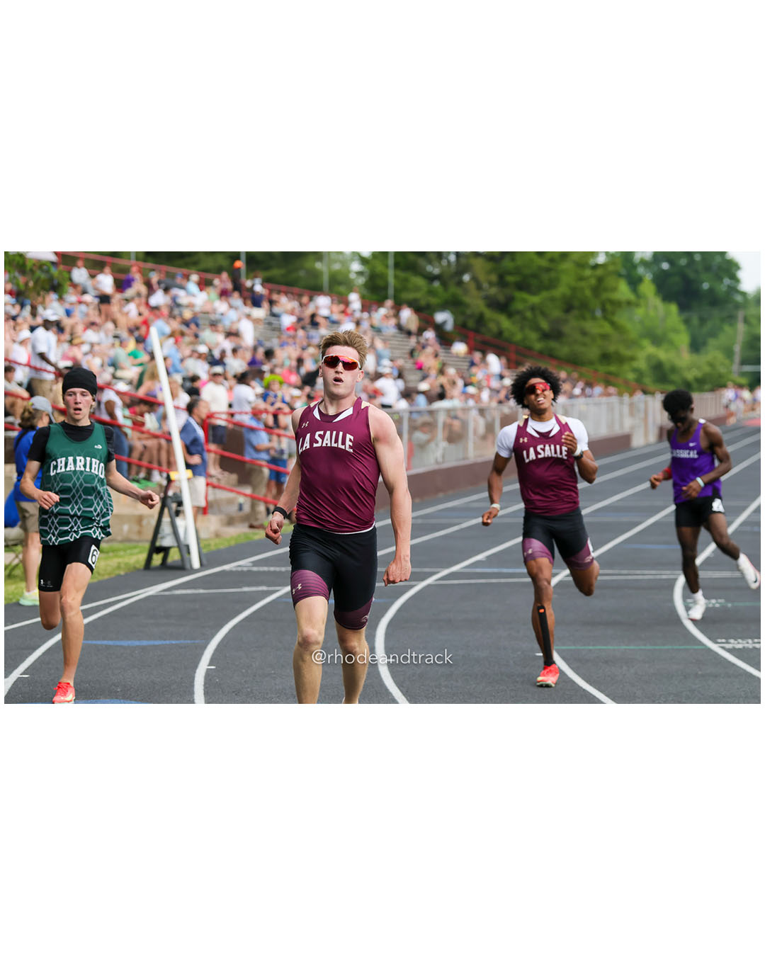 Garrett Giroux-Pezzullo, La Salle Academy, 12 - Anderson Chapman, Chariho Regional High School, 9 - Jalen Moseley, La Salle Academy, 11 - Ephraim Teah, Classical High School, 10 - 2026 RI Outdoor Track and Field State Championships - Brown Stadium - Providence, Rhode Island - June 06, 2026 File: ./dir-200m/260606-2026-RI-Outdoor-Track-And-Field-State-Championships-Brown-799-296A4435.jpg Garrett Giroux-Pezzullo, La Salle Academy, 12 - Anderson Chapman, Chariho Regional High School, 9 - Jalen Moseley, La Salle Academy, 11 - E…