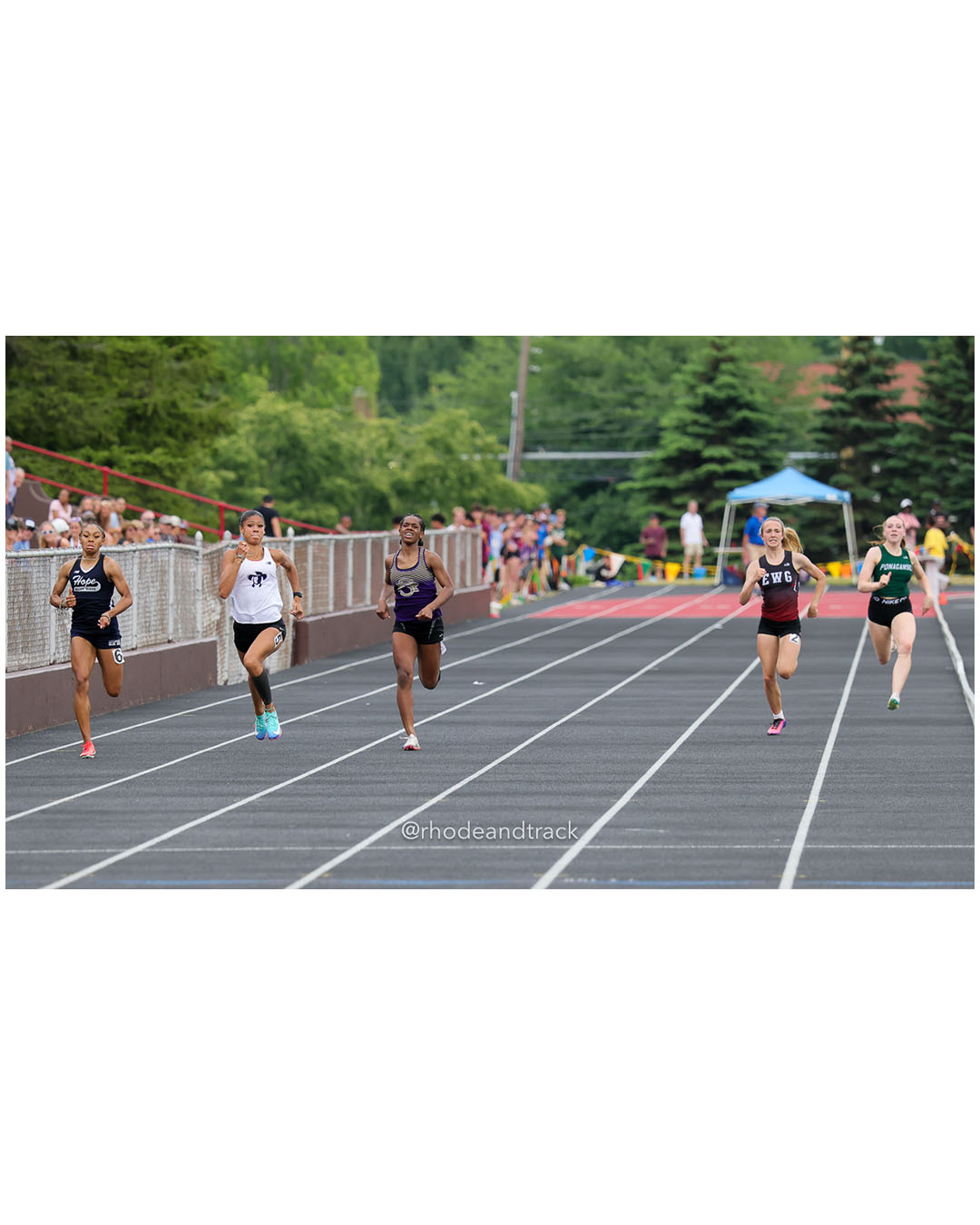 Skyler Maxwell, Moses Brown School, 12 - Zariyah Brown, Hope High School, 12 - Francesca Justin, St. Raphael Academy, 10 - Kate Hebert, Exeter-West Greenwich Regional, 11 - Lillian Racine, Ponaganset High School, 12 - 2026 RI Outdoor Track and Field State Championships - Brown Stadium - Providence, Rhode Island - June 06, 2026 File: ./dir-200m/260606-2026-RI-Outdoor-Track-And-Field-State-Championships-Brown-813-296A5147_1.jpg Skyler Maxwell, Moses Brown School, 12 - Zariyah Brown, Hope High School, 12 - Francesca Justin, St. Raphael Academy, 10 - Kate Hebert, Exe…