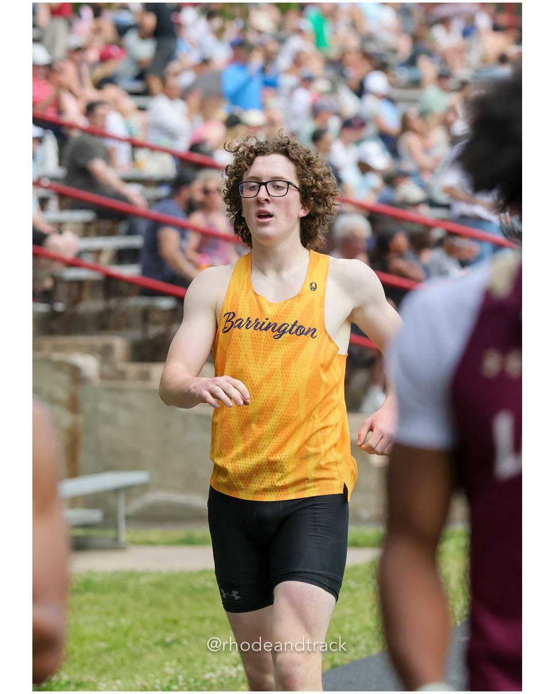 Grady Hazlett, Barrington High School, 12 - 2026 RI Outdoor Track and Field State Championships - Brown Stadium - Providence, Rhode Island - June 06, 2026 File: ./dir-300-Hurdles/260606-2026-RI-Outdoor-Track-And-Field-State-Championships-Brown-640-296A7481.jpg Grady Hazlett, Barrington High School, 12 - 2026 RI Outdoor Track and Field State Championships - Brown Stadium - Providence, Rhode Island…