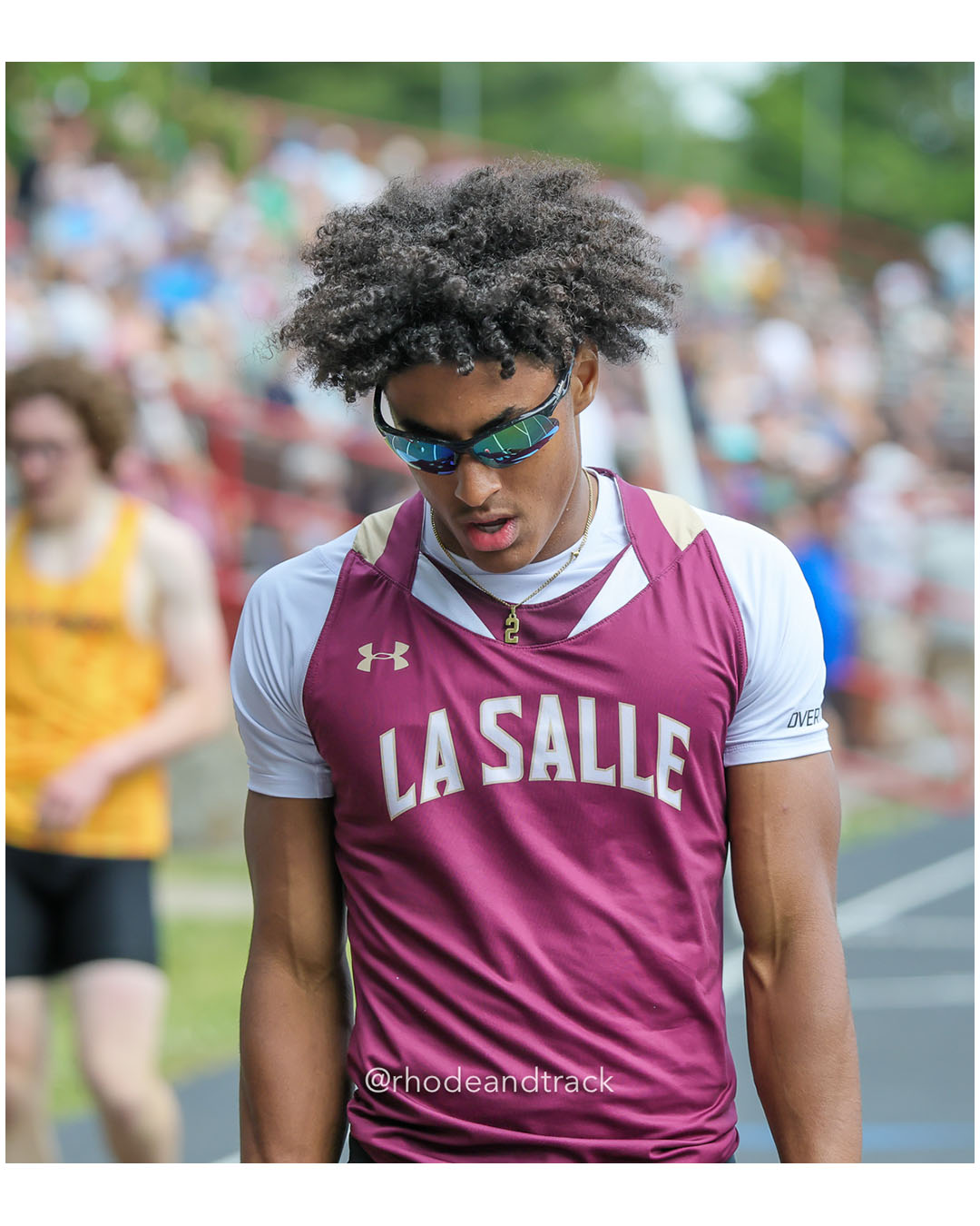 Jalen Moseley, La Salle Academy, 11 - 2026 RI Outdoor Track and Field State Championships - Brown Stadium - Providence, Rhode Island - June 06, 2026 File: ./dir-300-Hurdles/260606-2026-RI-Outdoor-Track-And-Field-State-Championships-Brown-641-296A7491.jpg Jalen Moseley, La Salle Academy, 11 - 2026 RI Outdoor Track and Field State Championships - Brown Stadium - Providence, Rhode Island - June…