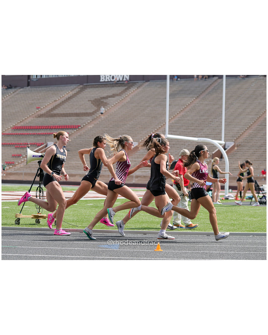 Carolina Terlato, La Salle Academy, 11 - Aubrey Jarvis, Pilgrim High School, 9 - Alyssa Parenteau, La Salle Academy, 11 - Layne Stevens, La Salle Academy, 10 - Abigail O'Neil, North Kingstown High School, 12 - Maura Whitney, North Kingstown High School, 11 - 2026 RI Outdoor Track and Field State Championships - Brown Stadium - Providence, Rhode Island - June 06, 2026 File: ./dir-3000m/260606-2026-RI-Outdoor-Track-And-Field-State-Championships-Brown-712-296A0780.jpg Carolina Terlato, La Salle Academy, 11 - Aubrey Jarvis, Pilgrim High School, 9 - Alyssa Parenteau, La Salle Academy, 11 - Layne Stevens, La…