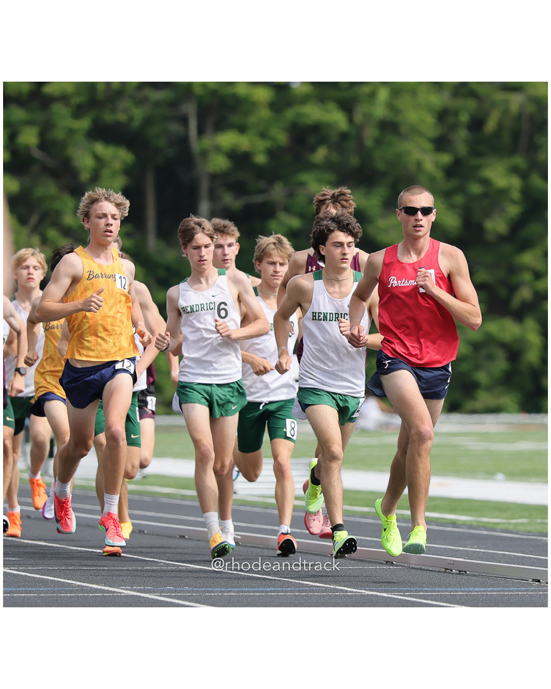 Patrick Orbon, Portsmouth High School, 11 - Colby Flynn, Bishop Hendricken High School, 11 - Brayden Seraichyk, Bishop Hendricken High School, 12 - Colby Napolitano, Barrington High School, 11 - 2026 RI Outdoor Track and Field State Championships - Brown Stadium - Providence, Rhode Island - June 06, 2026 File: ./dir-3000m/260606-2026-RI-Outdoor-Track-And-Field-State-Championships-Brown-728-296A1590.jpg Patrick Orbon, Portsmouth High School, 11 - Colby Flynn, Bishop Hendricken High School, 11 - Brayden Seraichyk, Bishop Hendricken High Scho…