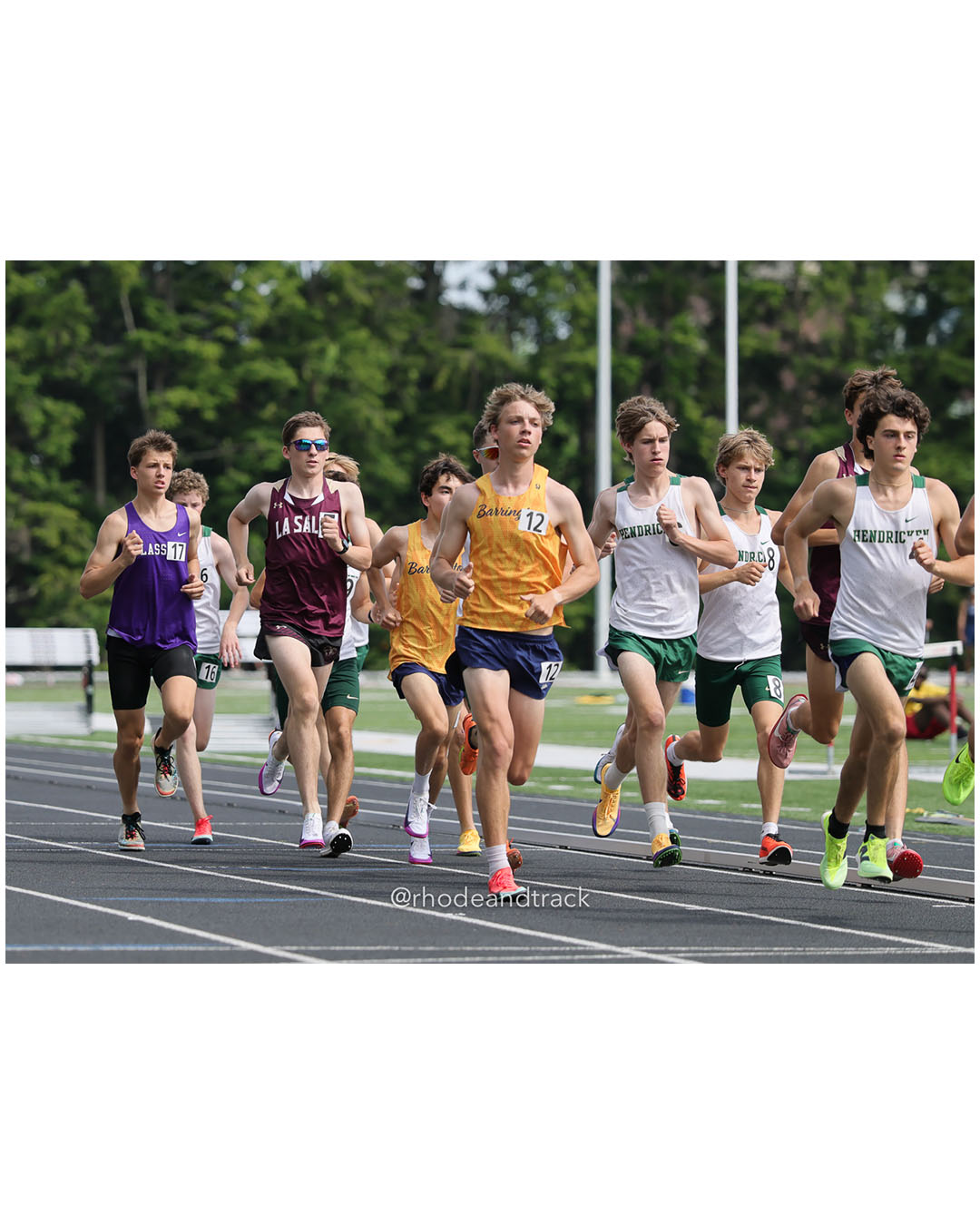 Noah Johnson, Classical High School, 10 - Marshall Vernon, La Salle Academy, 12 - Colby Napolitano, Barrington High School, 11 - Andrew Williams, Bishop Hendricken High School, 11 - Colby Flynn, Bishop Hendricken High School, 11 - 2026 RI Outdoor Track and Field State Championships - Brown Stadium - Providence, Rhode Island - June 06, 2026 File: ./dir-3000m/260606-2026-RI-Outdoor-Track-And-Field-State-Championships-Brown-730-296A1617.jpg Noah Johnson, Classical High School, 10 - Marshall Vernon, La Salle Academy, 12 - Colby Napolitano, Barrington High School, 11 - Andrew Wil…