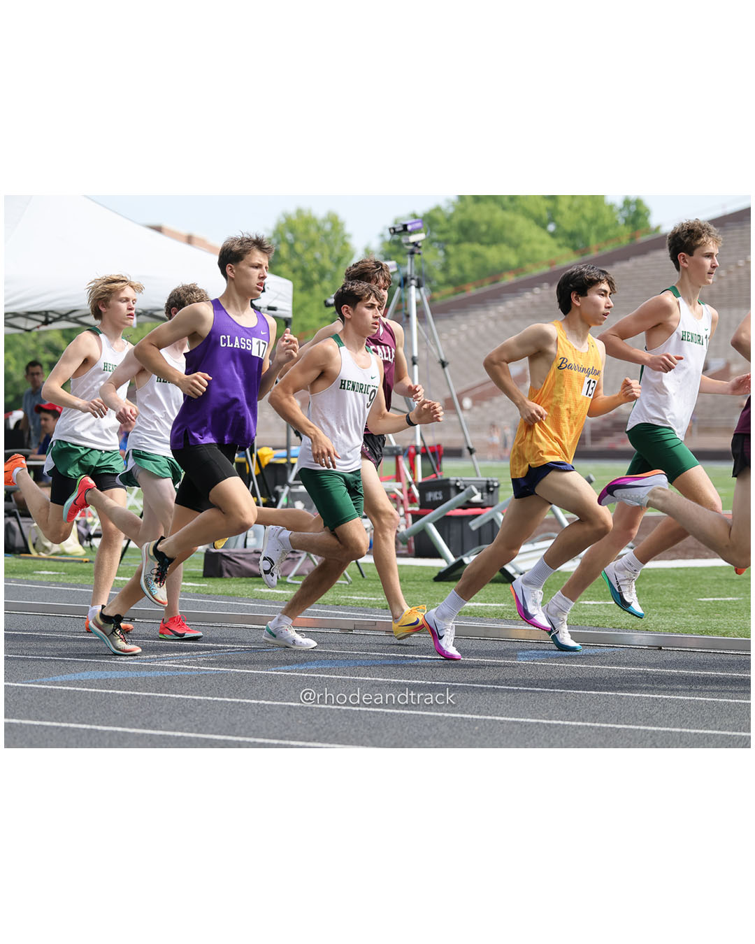 Noah Johnson, Classical High School, 10 - Aaron Stockford, Bishop Hendricken High School, 10 - Ryan Hurlock, Barrington High School, 10 - Andrew Williams, Bishop Hendricken High School, 11 - Brayden Seraichyk, Bishop Hendricken High School, 12 - 2026 RI Outdoor Track and Field State Championships - Brown Stadium - Providence, Rhode Island - June 06, 2026 File: ./dir-3000m/260606-2026-RI-Outdoor-Track-And-Field-State-Championships-Brown-732-296A1681.jpg Noah Johnson, Classical High School, 10 - Aaron Stockford, Bishop Hendricken High School, 10 - Ryan Hurlock, Barrington High School, 10 - A…