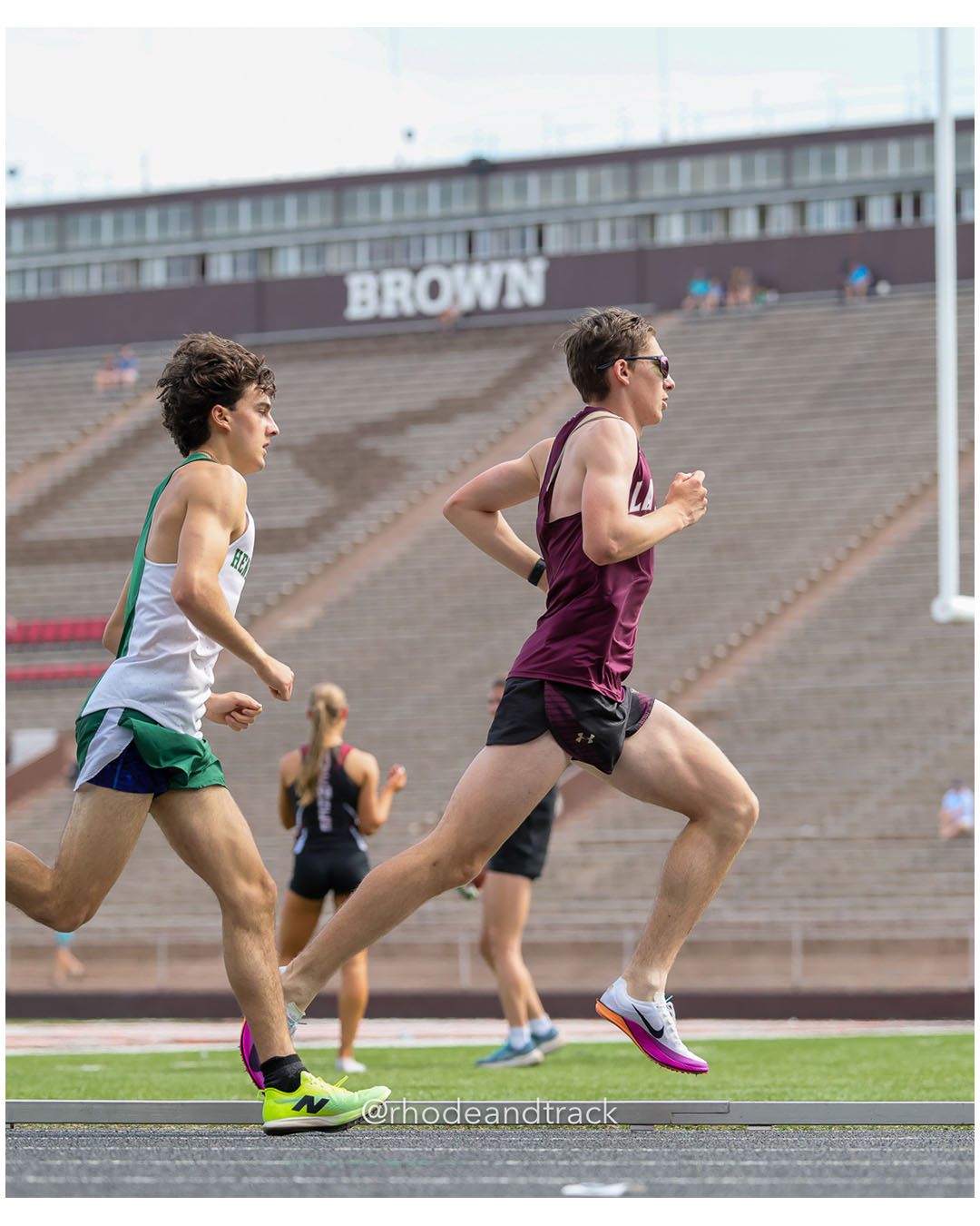 Marshall Vernon, La Salle Academy, 12 - Colby Flynn, Bishop Hendricken High School, 11 - 2026 RI Outdoor Track and Field State Championships - Brown Stadium - Providence, Rhode Island - June 06, 2026 File: ./dir-3000m/260606-2026-RI-Outdoor-Track-And-Field-State-Championships-Brown-740-296A1961.jpg Marshall Vernon, La Salle Academy, 12 - Colby Flynn, Bishop Hendricken High School, 11 - 2026 RI Outdoor Track and Field State Championship…