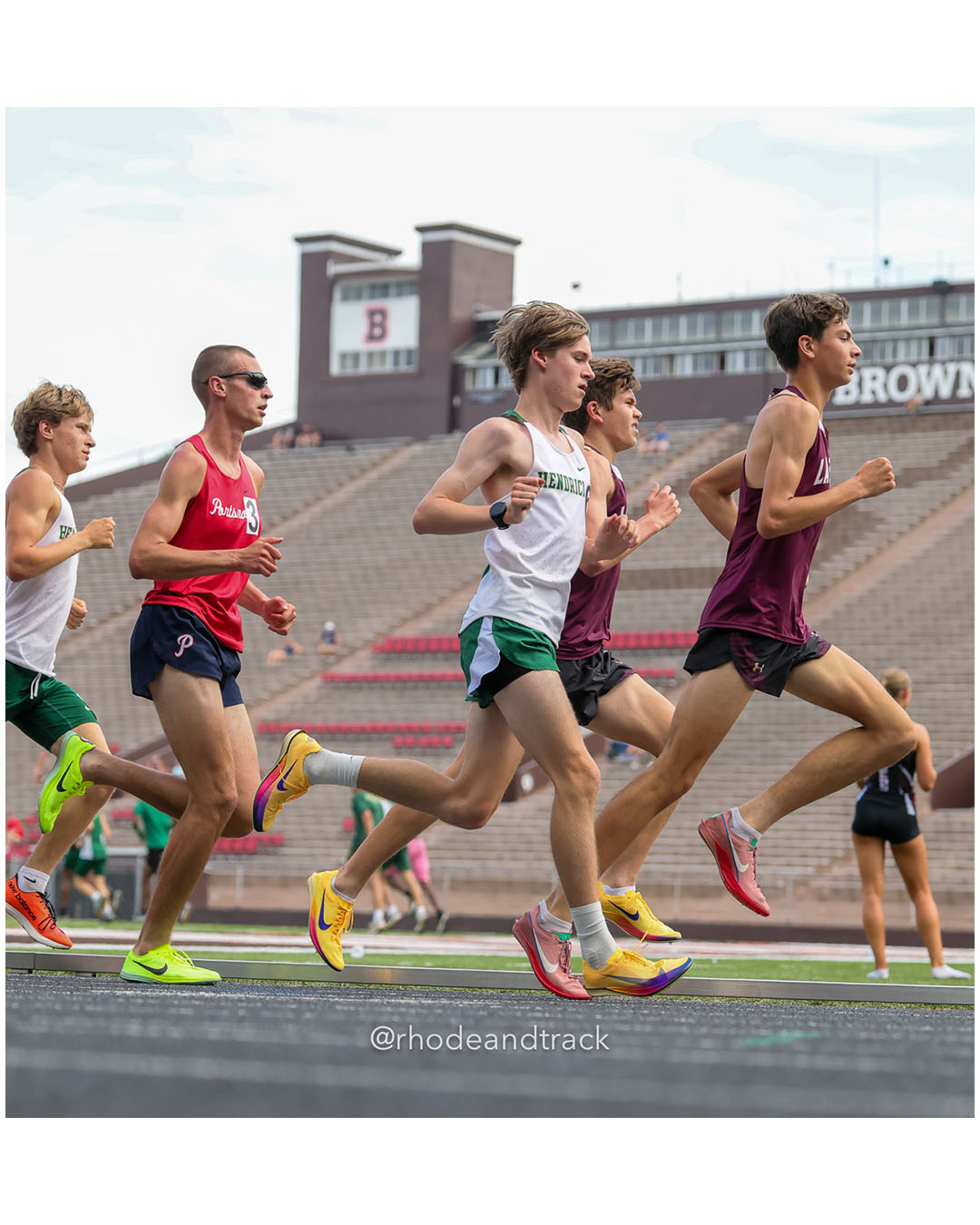Matthew Lewis, La Salle Academy, 11 - Will Souza, La Salle Academy, 11 - Patrick Orbon, Portsmouth High School, 11 - Shepherd Butler, Bishop Hendricken High School, 10 - 2026 RI Outdoor Track and Field State Championships - Brown Stadium - Providence, Rhode Island - June 06, 2026 File: ./dir-3000m/260606-2026-RI-Outdoor-Track-And-Field-State-Championships-Brown-750-296A2309.jpg Matthew Lewis, La Salle Academy, 11 - Will Souza, La Salle Academy, 11 - Patrick Orbon, Portsmouth High School, 11 - Shepherd Butler, Bisho…