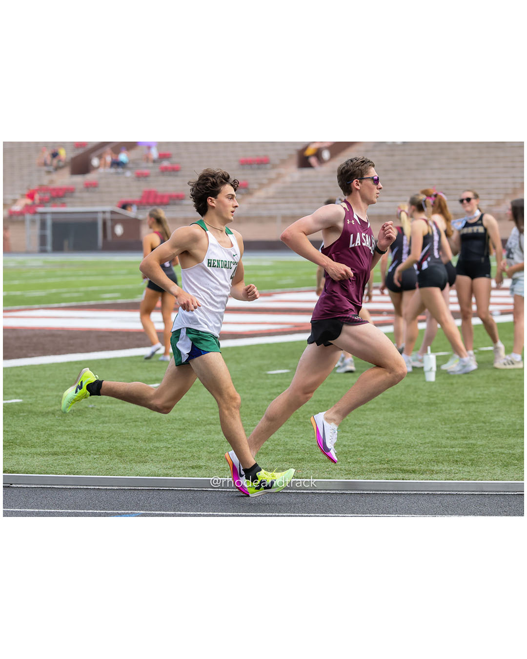 Marshall Vernon, La Salle Academy, 12 - Colby Flynn, Bishop Hendricken High School, 11 - 2026 RI Outdoor Track and Field State Championships - Brown Stadium - Providence, Rhode Island - June 06, 2026 File: ./dir-3000m/260606-2026-RI-Outdoor-Track-And-Field-State-Championships-Brown-754-296A2453.jpg Marshall Vernon, La Salle Academy, 12 - Colby Flynn, Bishop Hendricken High School, 11 - 2026 RI Outdoor Track and Field State Championship…