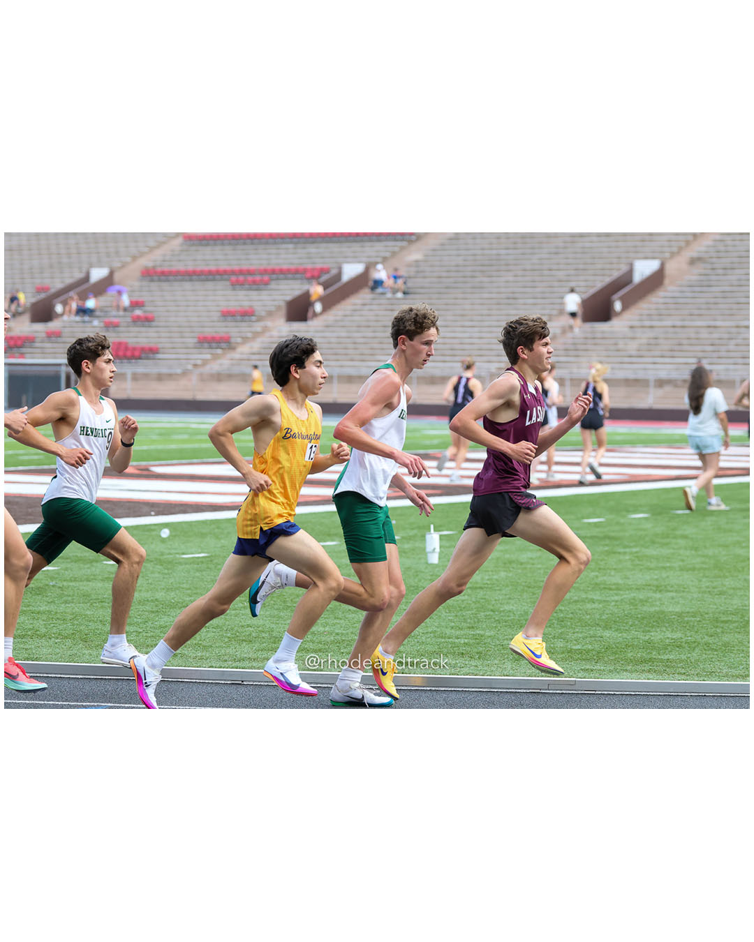 Will Souza, La Salle Academy, 11 - Andrew Williams, Bishop Hendricken High School, 11 - Ryan Hurlock, Barrington High School, 10 - Fred Russell, Bishop Hendricken High School, 12 - 2026 RI Outdoor Track and Field State Championships - Brown Stadium - Providence, Rhode Island - June 06, 2026 File: ./dir-3000m/260606-2026-RI-Outdoor-Track-And-Field-State-Championships-Brown-756-296A2495.jpg Will Souza, La Salle Academy, 11 - Andrew Williams, Bishop Hendricken High School, 11 - Ryan Hurlock, Barrington High School, 10 - Fred Rus…