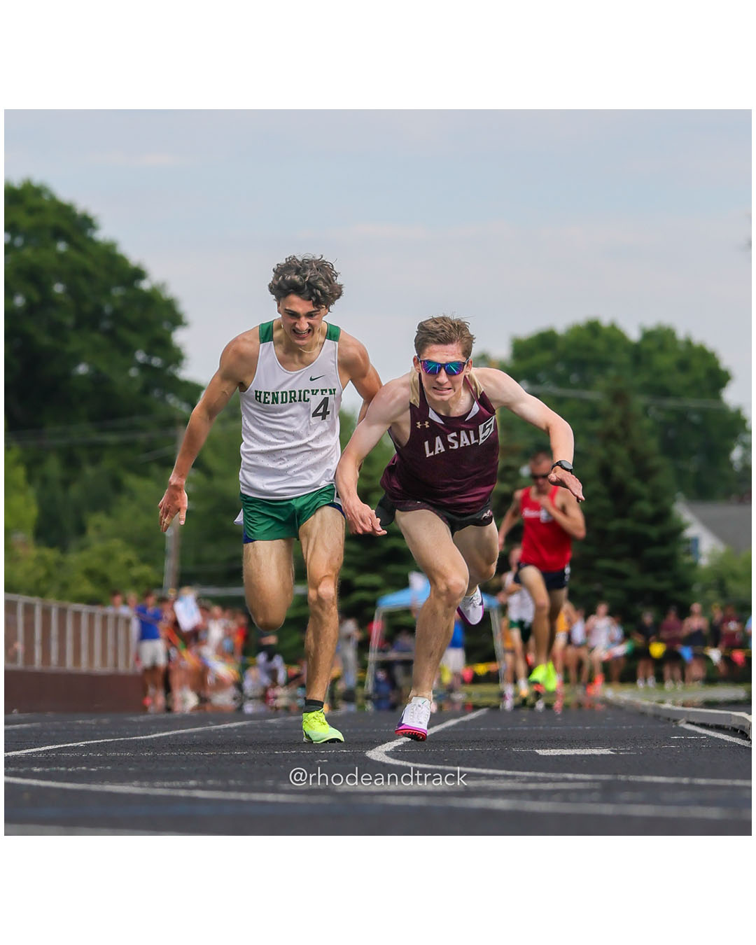 Marshall Vernon, La Salle Academy, 12 - Colby Flynn, Bishop Hendricken High School, 11 - 2026 RI Outdoor Track and Field State Championships - Brown Stadium - Providence, Rhode Island - June 06, 2026 File: ./dir-3000m/260606-2026-RI-Outdoor-Track-And-Field-State-Championships-Brown-783-296A3545.jpg Marshall Vernon, La Salle Academy, 12 - Colby Flynn, Bishop Hendricken High School, 11 - 2026 RI Outdoor Track and Field State Championship…