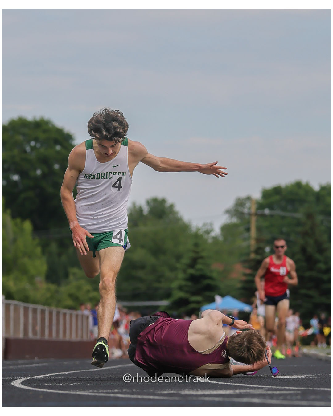 Colby Flynn, Bishop Hendricken High School, 11 - Marshall Vernon, La Salle Academy, 12 - 2026 RI Outdoor Track and Field State Championships - Brown Stadium - Providence, Rhode Island - June 06, 2026 File: ./dir-3000m/260606-2026-RI-Outdoor-Track-And-Field-State-Championships-Brown-786-296A3565.jpg Colby Flynn, Bishop Hendricken High School, 11 - Marshall Vernon, La Salle Academy, 12 - 2026 RI Outdoor Track and Field State Championship…
