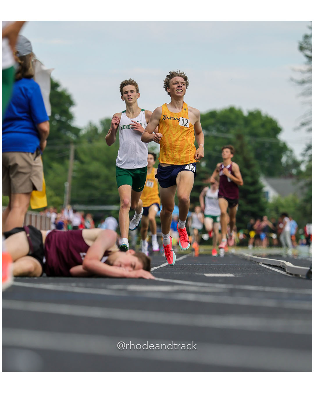 Colby Napolitano, Barrington High School, 11 - Andrew Williams, Bishop Hendricken High School, 11 - 2026 RI Outdoor Track and Field State Championships - Brown Stadium - Providence, Rhode Island - June 06, 2026 File: ./dir-3000m/260606-2026-RI-Outdoor-Track-And-Field-State-Championships-Brown-792-296A3811.jpg Colby Napolitano, Barrington High School, 11 - Andrew Williams, Bishop Hendricken High School, 11 - 2026 RI Outdoor Track and Field State C…