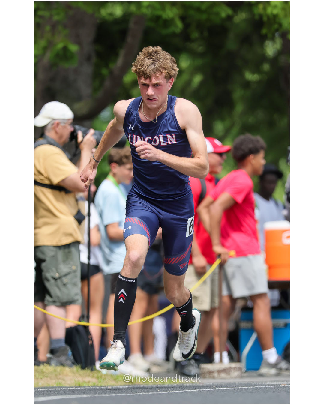 Giavani Caro, Lincoln High School, 10 - 2026 RI Outdoor Track and Field State Championships - Brown Stadium - Providence, Rhode Island - June 06, 2026 File: ./dir-400m/260606-2026-RI-Outdoor-Track-And-Field-State-Championships-Brown-575-296A4524.jpg Giavani Caro, Lincoln High School, 10 - 2026 RI Outdoor Track and Field State Championships - Brown Stadium - Providence, Rhode Island - Ju…