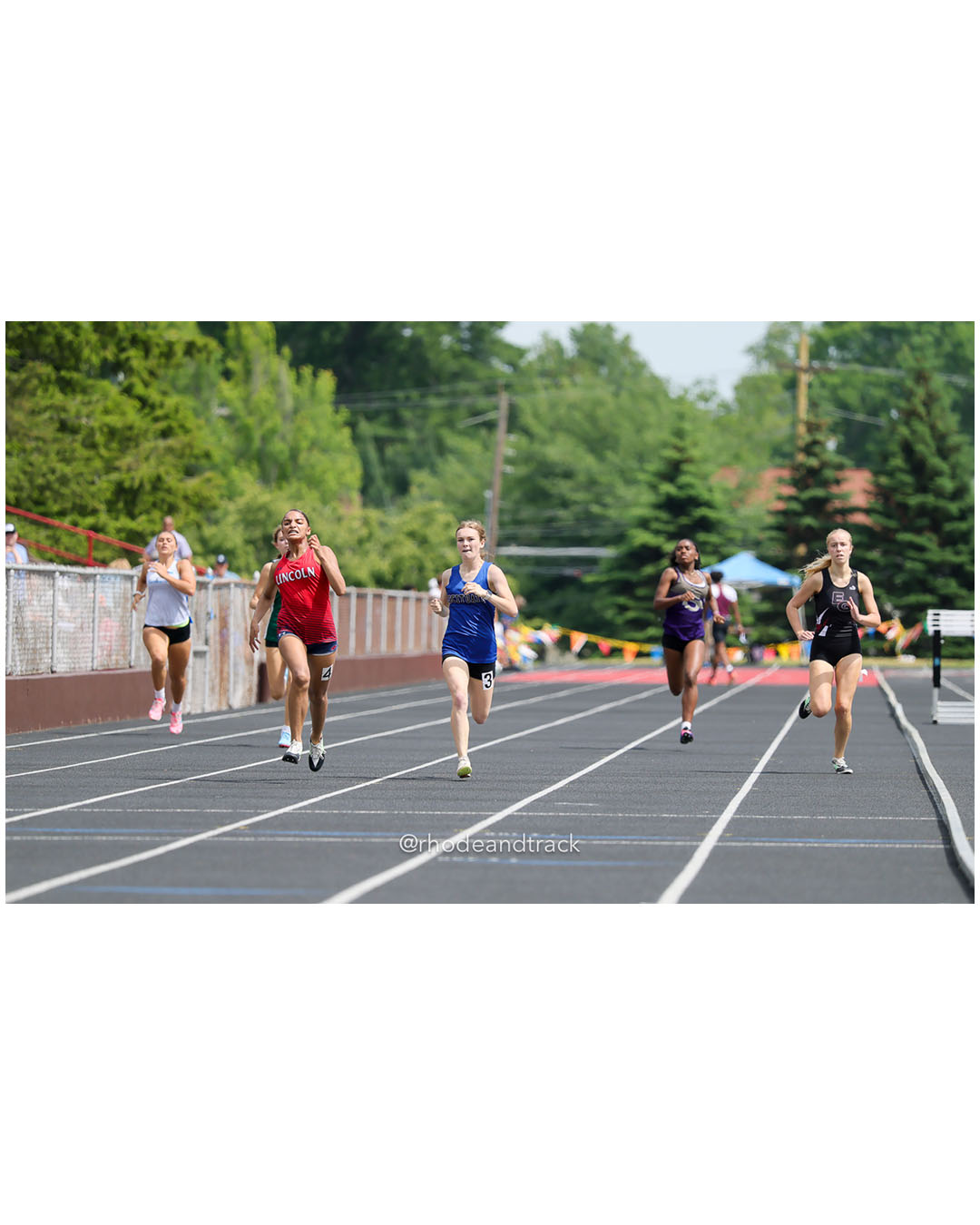 Paynter Maher, Cumberland, 11 - Alyssa Lopes, Lincoln High School, 11 - Chatham Wood, Scituate High School, 11 - Alexa Fernandez, St. Raphael Academy, 10 - Vivian Gelzhiser, East Greenwich High School, 10 - 2026 RI Outdoor Track and Field State Championships - Brown Stadium - Providence, Rhode Island - June 06, 2026 File: ./dir-400m/260606-2026-RI-Outdoor-Track-And-Field-State-Championships-Brown-595-296A5226.jpg Paynter Maher, Cumberland, 11 - Alyssa Lopes, Lincoln High School, 11 - Chatham Wood, Scituate High School, 11 - Alexa Fernandez, St. Rapha…