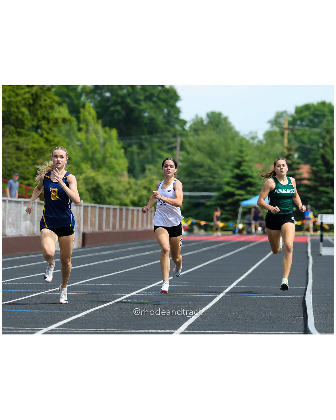Kate Pearse, Barrington High School, 11 - Rose Couto, Moses Brown School, 10 - Maci Lafontaine, Ponaganset High School, 9 - 2026 RI Outdoor Track and Field State Championships - Brown Stadium - Providence, Rhode Island - June 06, 2026 File: ./dir-400m/260606-2026-RI-Outdoor-Track-And-Field-State-Championships-Brown-614-296A6122.jpg Kate Pearse, Barrington High School, 11 - Rose Couto, Moses Brown School, 10 - Maci Lafontaine, Ponaganset High School, 9 - 2026 RI Outdoor…