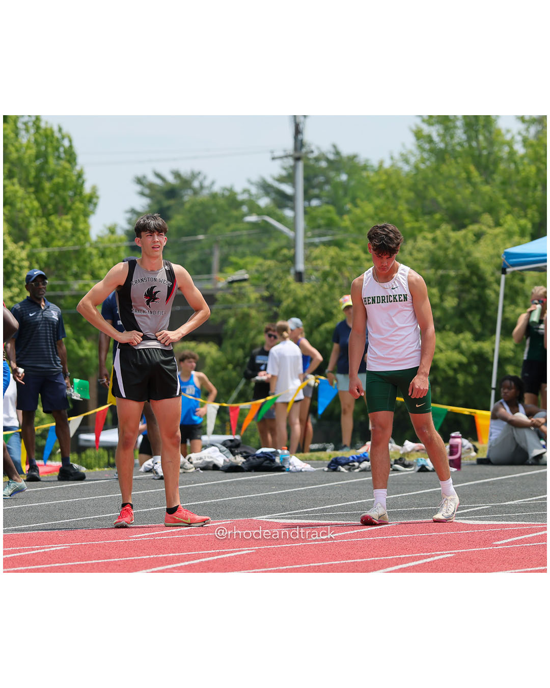 Cranston West HS, Cranston West HS - Bishop Hendricken High School, Bishop Hendricken High School - 2026 RI Outdoor Track and Field Championships - Brown Stadium - Providence, Rhode Island - June 06, 2026 File: ./dir-4x100/260606-2026-RI-Outdoor-Track-And-Field-State-Championships-Brown-369-296A6137.jpg Cranston West HS, Cranston West HS - Bishop Hendricken High School, Bishop Hendricken High School - 2026 RI Outdoor Track and Field Champio…