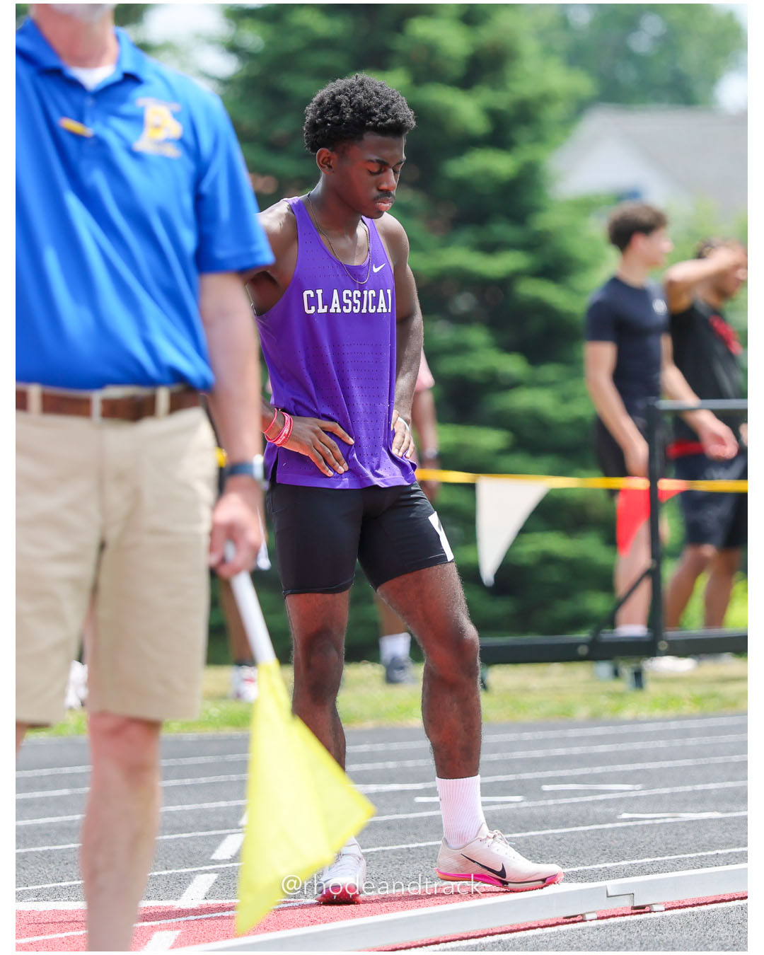 Classical High School, Classical High School - Barrington High School, Barrington High School - 2026 RI Outdoor Track and Field Championships - Brown Stadium - Providence, Rhode Island - June 06, 2026 File: ./dir-4x100/260606-2026-RI-Outdoor-Track-And-Field-State-Championships-Brown-370-296A6148.jpg Classical High School, Classical High School - Barrington High School, Barrington High School - 2026 RI Outdoor Track and Field Championshi…