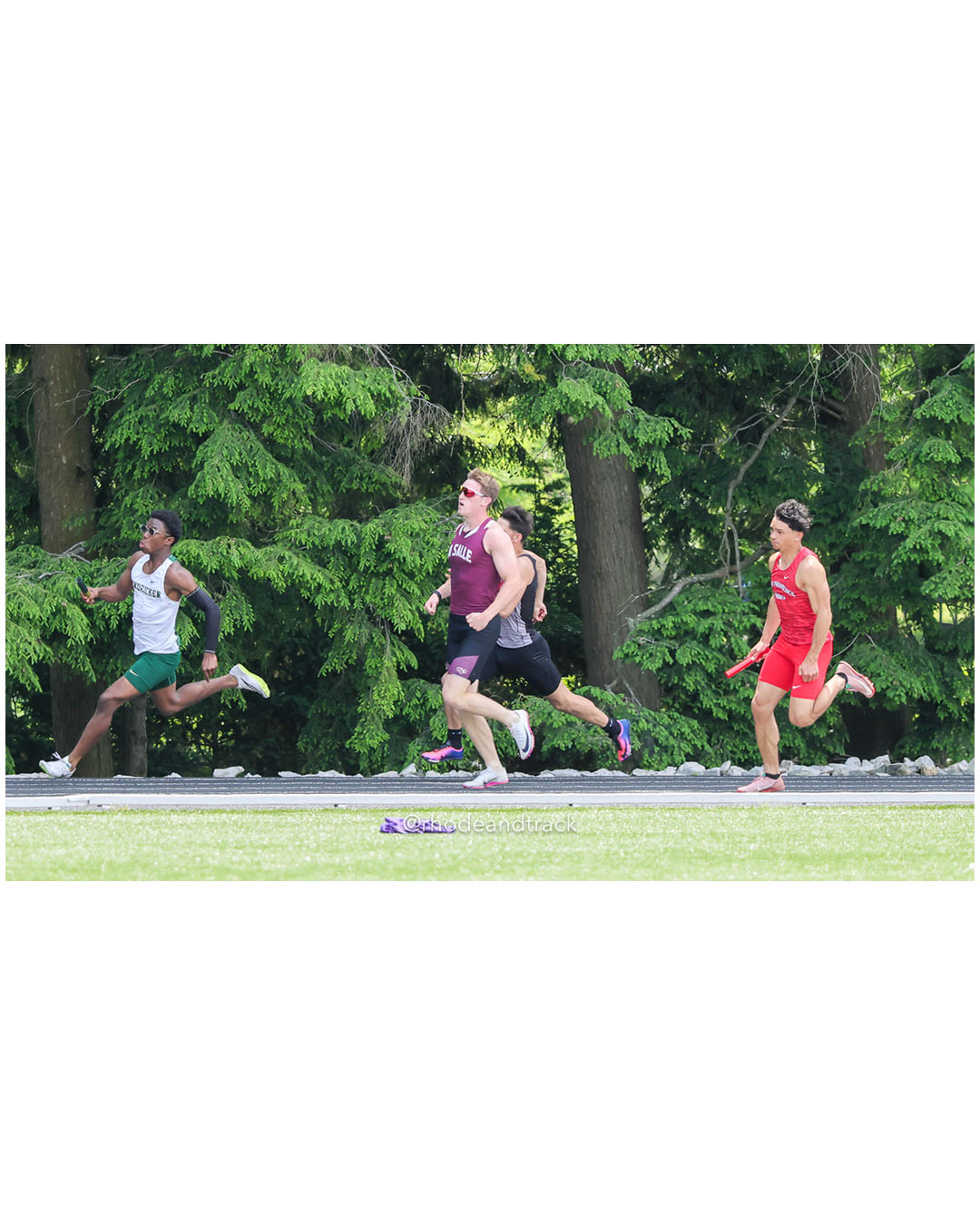 La Salle Academy, La Salle Academy - Bishop Hendricken High School, Bishop Hendricken High School - East Providence High School, East Providence High School - 2026 RI Outdoor Track and Field Championships - Brown Stadium - Providence, Rhode Island - June 06, 2026 File: ./dir-4x100/260606-2026-RI-Outdoor-Track-And-Field-State-Championships-Brown-374-296A6227.jpg La Salle Academy, La Salle Academy - Bishop Hendricken High School, Bishop Hendricken High School - East Providence High School, East Provi…