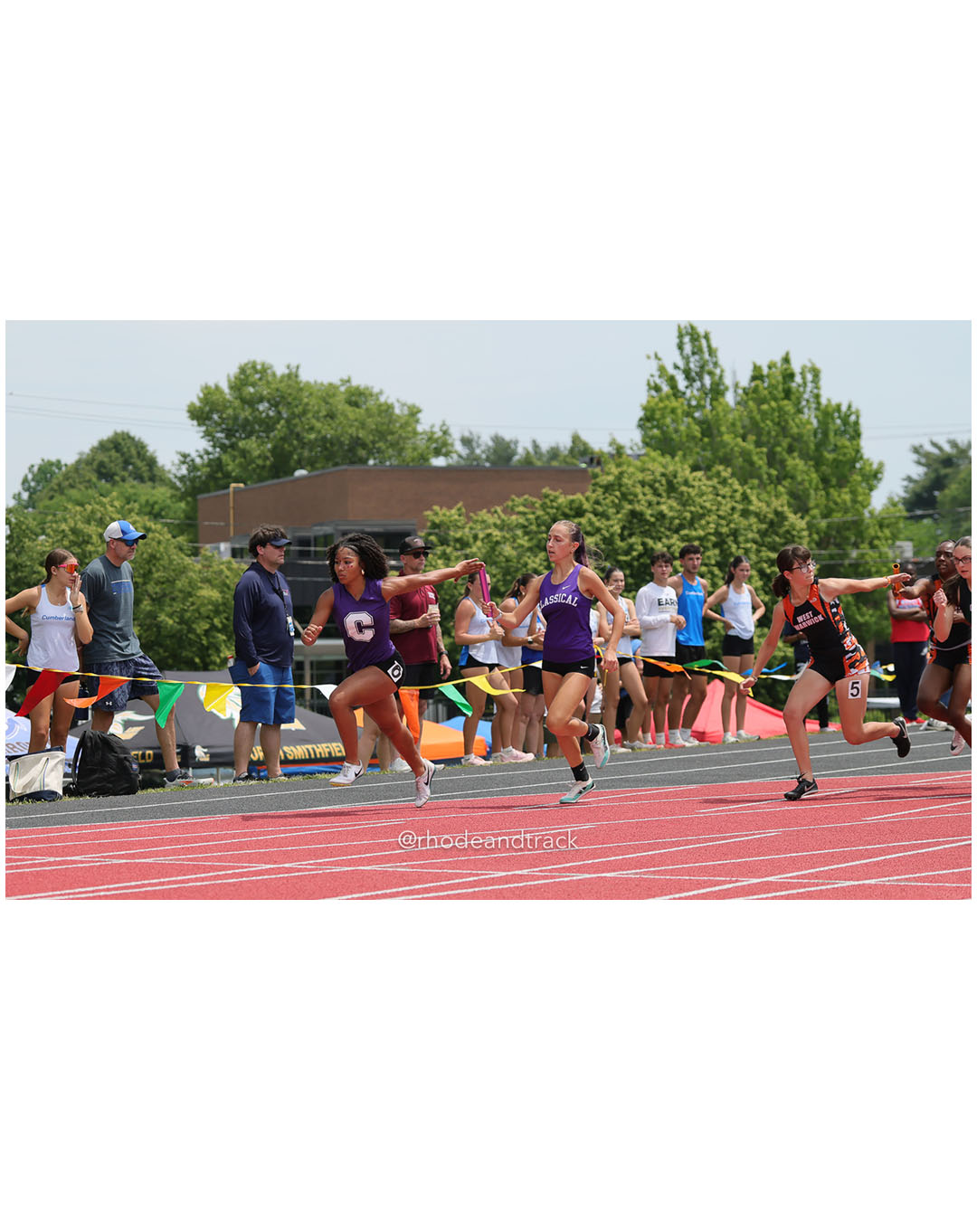 Classical High School, Classical High School - West Warwick High School, West Warwick High School - 2026 RI Outdoor Track and Field Championships - Brown Stadium - Providence, Rhode Island - June 06, 2026 File: ./dir-4x100/260606-2026-RI-Outdoor-Track-And-Field-State-Championships-Brown-396-296A6659.jpg Classical High School, Classical High School - West Warwick High School, West Warwick High School - 2026 RI Outdoor Track and Field Champio…