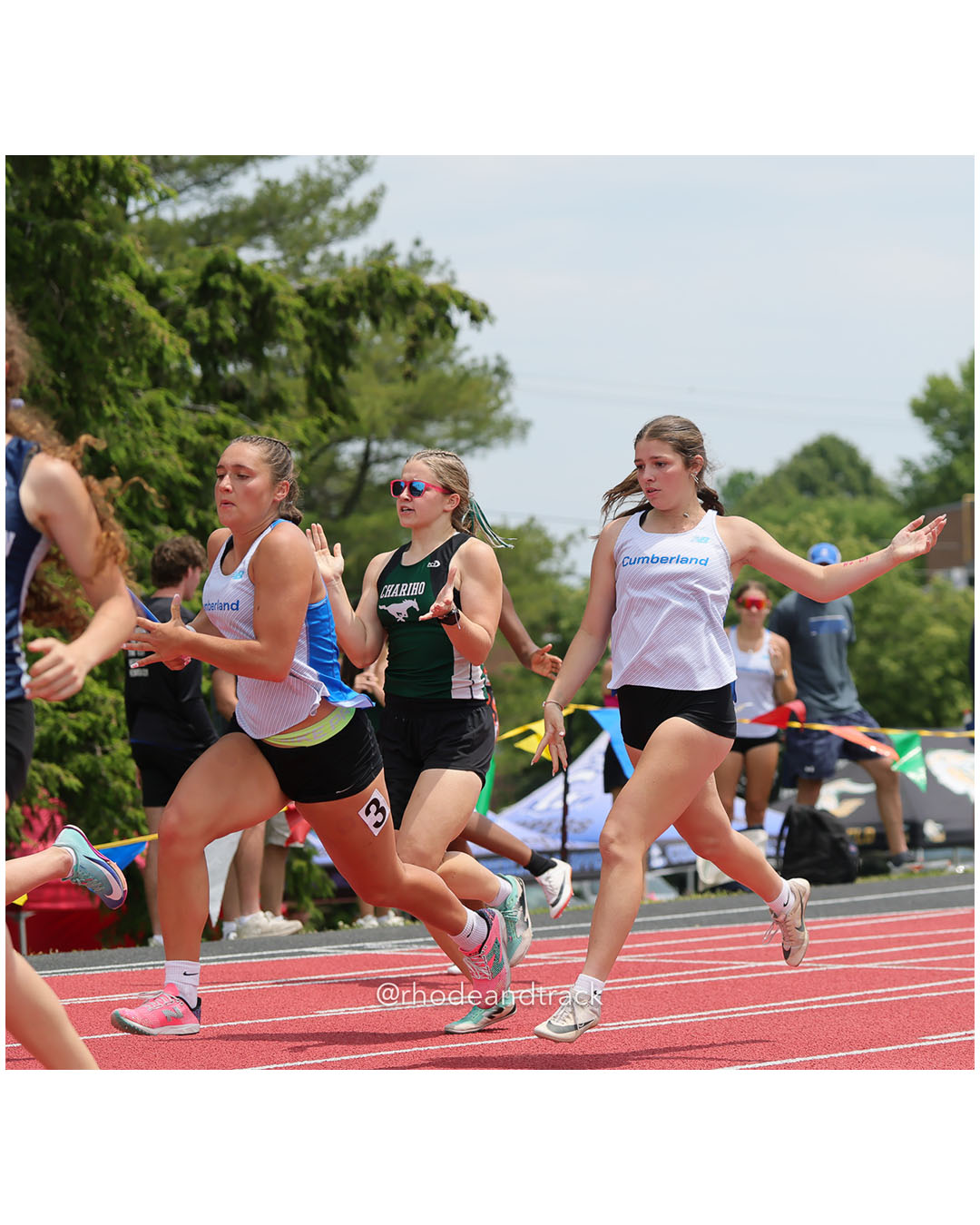 Cumberland, Cumberland - Chariho Regional High School, Chariho Regional High School - 2026 RI Outdoor Track and Field Championships - Brown Stadium - Providence, Rhode Island - June 06, 2026 File: ./dir-4x100/260606-2026-RI-Outdoor-Track-And-Field-State-Championships-Brown-399-296A6684.jpg Cumberland, Cumberland - Chariho Regional High School, Chariho Regional High School - 2026 RI Outdoor Track and Field Championships - Brown…