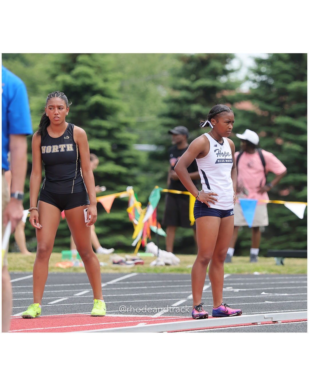 Hope High School, Hope High School - North Kingstown High School, North Kingstown High School - 2026 RI Outdoor Track and Field Championships - Brown Stadium - Providence, Rhode Island - June 06, 2026 File: ./dir-4x100/260606-2026-RI-Outdoor-Track-And-Field-State-Championships-Brown-400-296A6703.jpg Hope High School, Hope High School - North Kingstown High School, North Kingstown High School - 2026 RI Outdoor Track and Field Championshi…