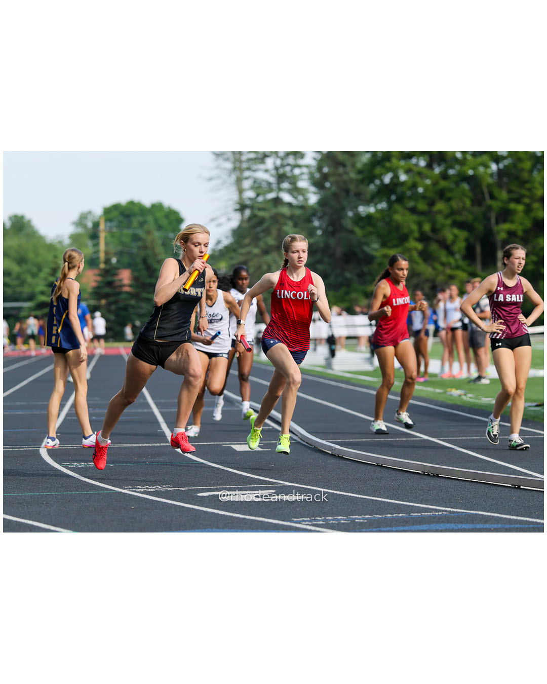 North Kingstown High School, North Kingstown High School - Lincoln High School, Lincoln High School - 2026 RI Outdoor Track and Field State Championships - Brown Stadium - Providence, Rhode Island - June 06, 2026 File: ./dir-4x400m/260606-2026-RI-Outdoor-Track-And-Field-State-Championships-Brown-1000-296A0599.jpg North Kingstown High School, North Kingstown High School - Lincoln High School, Lincoln High School - 2026 RI Outdoor Track and Field State…