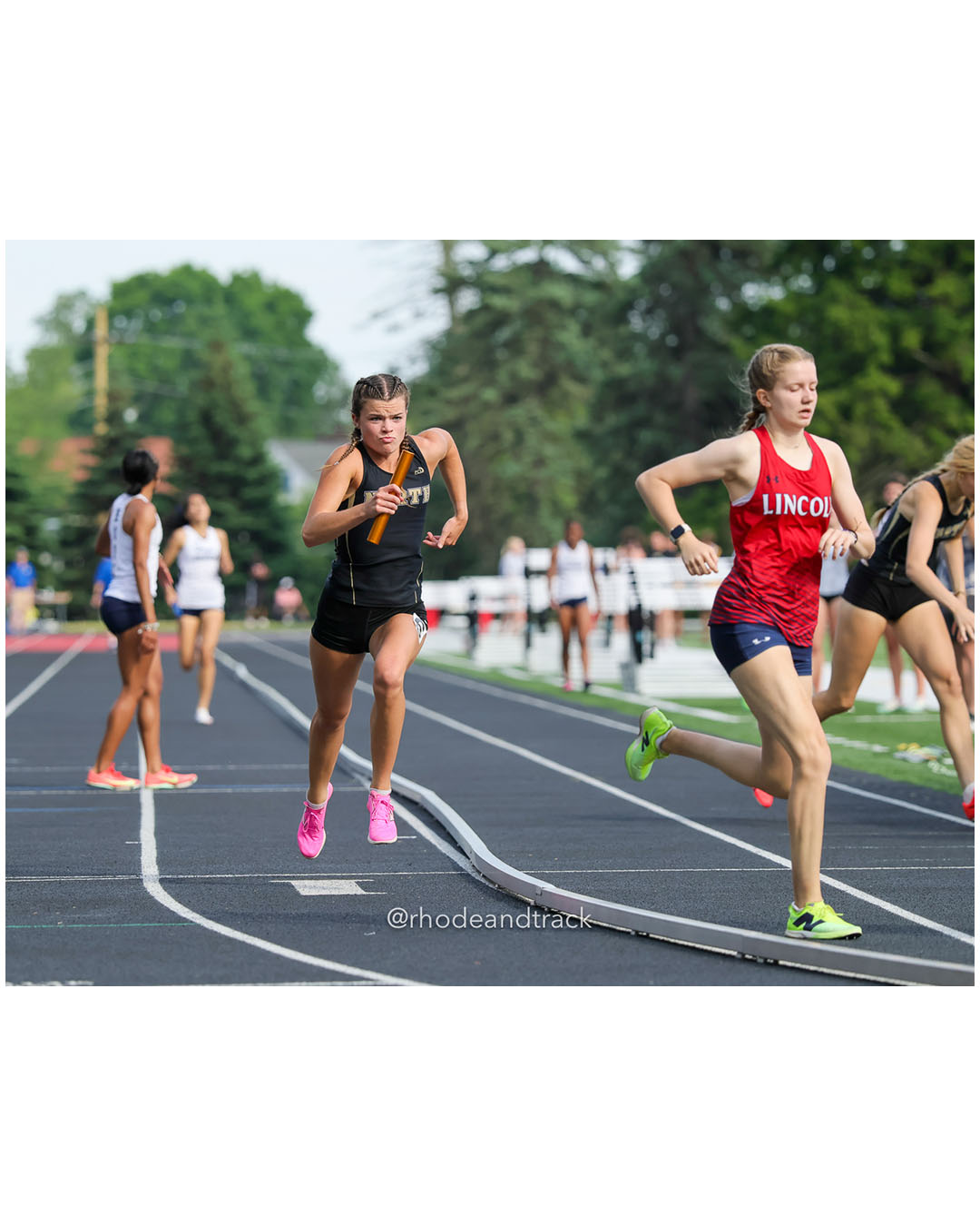 North Kingstown High School, North Kingstown High School - 2026 RI Outdoor Track and Field State Championships - Brown Stadium - Providence, Rhode Island - June 06, 2026 File: ./dir-4x400m/260606-2026-RI-Outdoor-Track-And-Field-State-Championships-Brown-1009-296A0773.jpg North Kingstown High School, North Kingstown High School - 2026 RI Outdoor Track and Field State Championships - Brown Stadium - Providence…