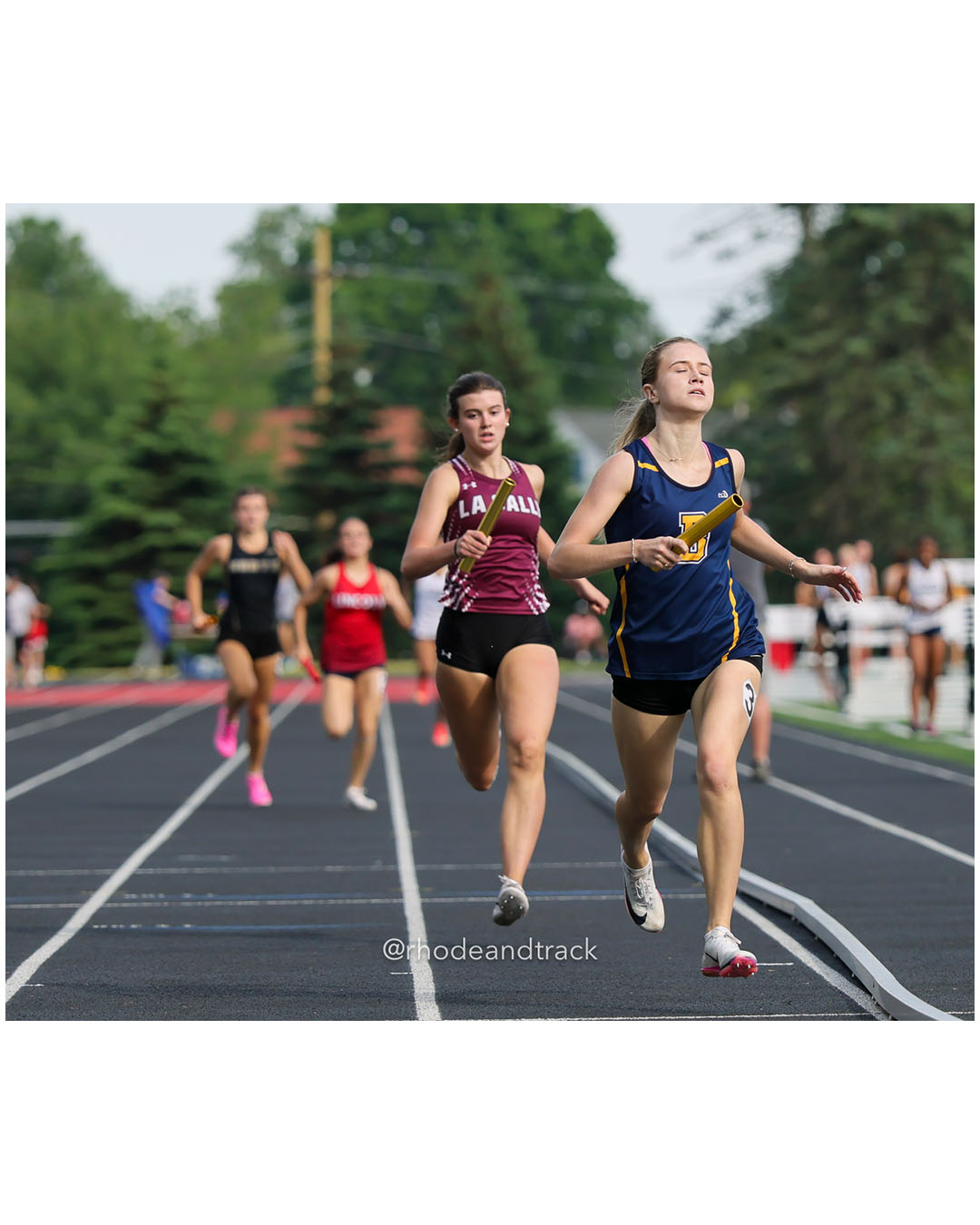 Barrington High School, Barrington High School - La Salle Academy, La Salle Academy - 2026 RI Outdoor Track and Field State Championships - Brown Stadium - Providence, Rhode Island - June 06, 2026 File: ./dir-4x400m/260606-2026-RI-Outdoor-Track-And-Field-State-Championships-Brown-1014-296A1175.jpg Barrington High School, Barrington High School - La Salle Academy, La Salle Academy - 2026 RI Outdoor Track and Field State Championships -…
