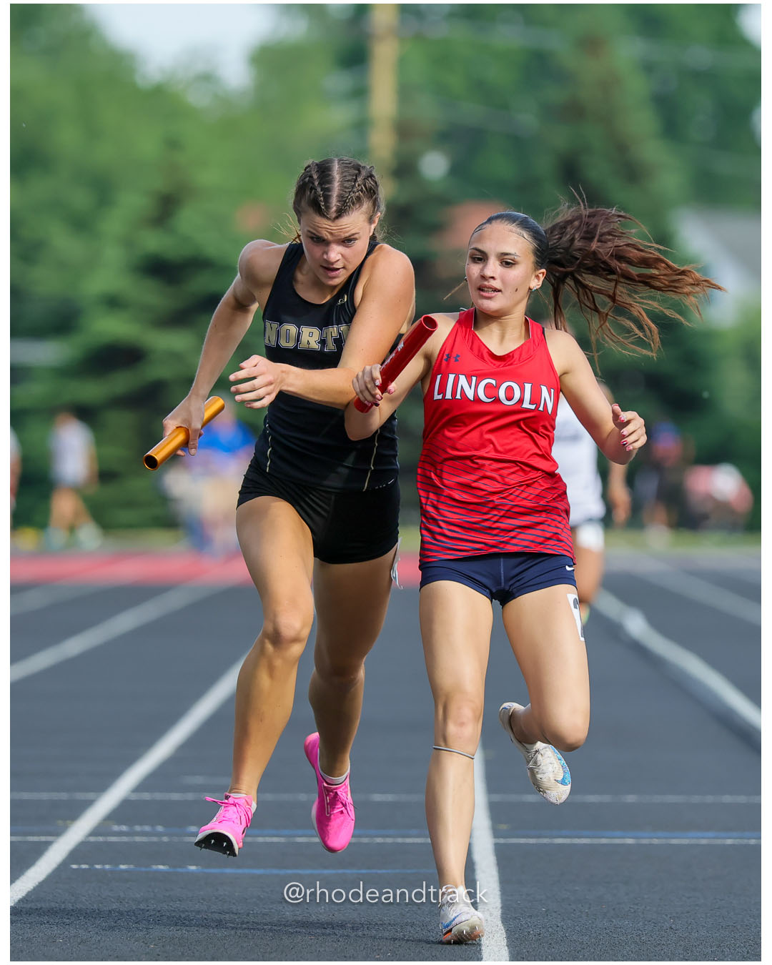 North Kingstown High School, North Kingstown High School - Lincoln High School, Lincoln High School - 2026 RI Outdoor Track and Field State Championships - Brown Stadium - Providence, Rhode Island - June 06, 2026 File: ./dir-4x400m/260606-2026-RI-Outdoor-Track-And-Field-State-Championships-Brown-1015-296A1269.jpg North Kingstown High School, North Kingstown High School - Lincoln High School, Lincoln High School - 2026 RI Outdoor Track and Field State…