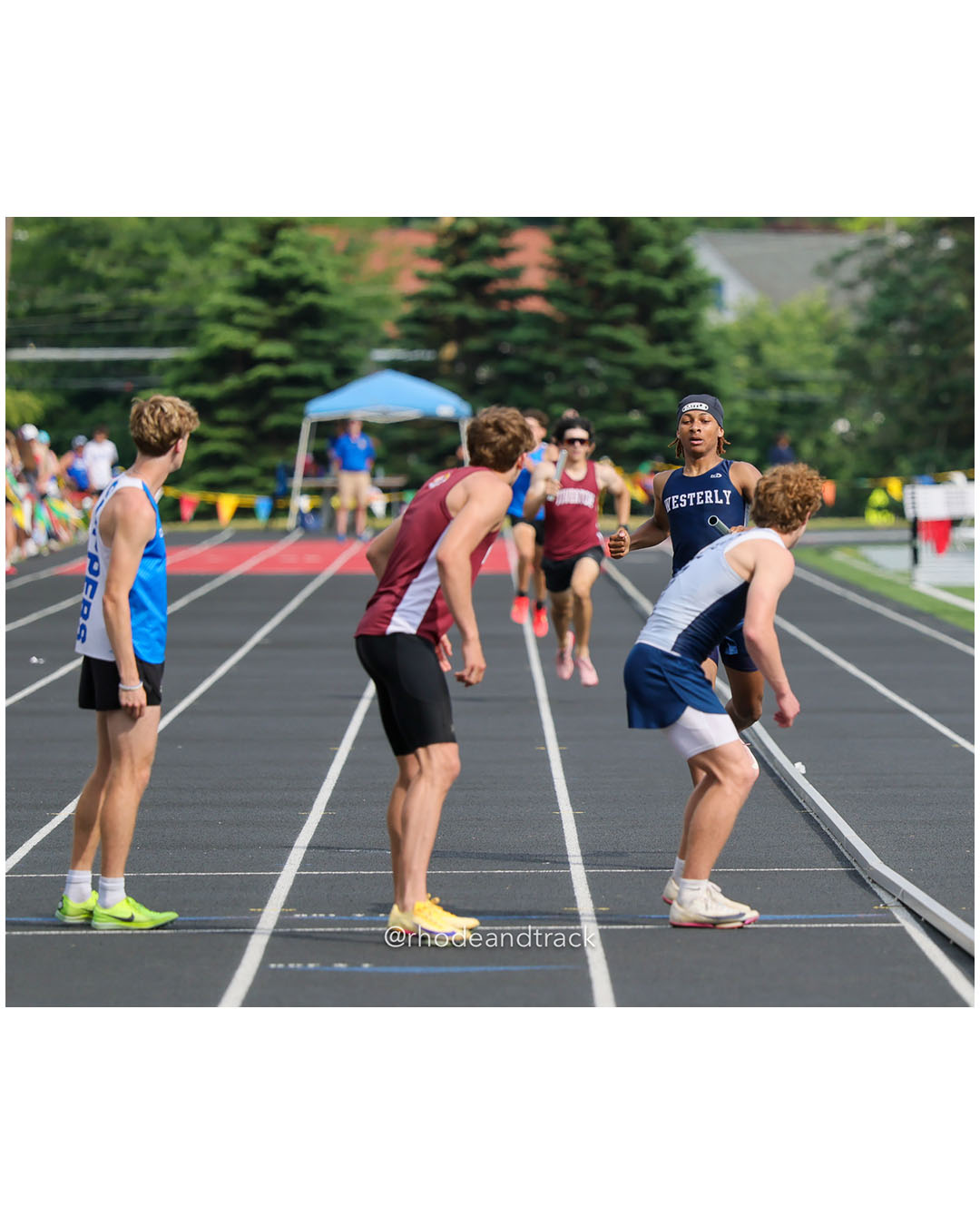 Westerly High School, Westerly High School - Tiverton, Tiverton - 2026 RI Outdoor Track and Field State Championships - Brown Stadium - Providence, Rhode Island - June 06, 2026 File: ./dir-4x400m/260606-2026-RI-Outdoor-Track-And-Field-State-Championships-Brown-887-296A7739.jpg Westerly High School, Westerly High School - Tiverton, Tiverton - 2026 RI Outdoor Track and Field State Championships - Brown Stadium - Pro…