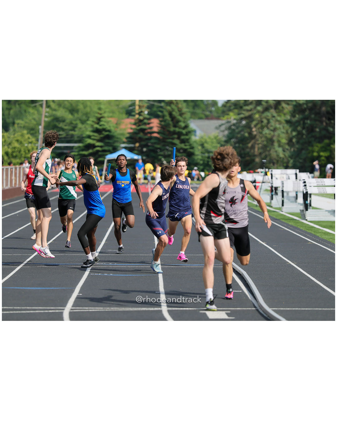 Lincoln High School, Lincoln High School - North Providence High School, North Providence High School - 2026 RI Outdoor Track and Field State Championships - Brown Stadium - Providence, Rhode Island - June 06, 2026 File: ./dir-4x400m/260606-2026-RI-Outdoor-Track-And-Field-State-Championships-Brown-898-296A7981.jpg Lincoln High School, Lincoln High School - North Providence High School, North Providence High School - 2026 RI Outdoor Track and Field Sta…
