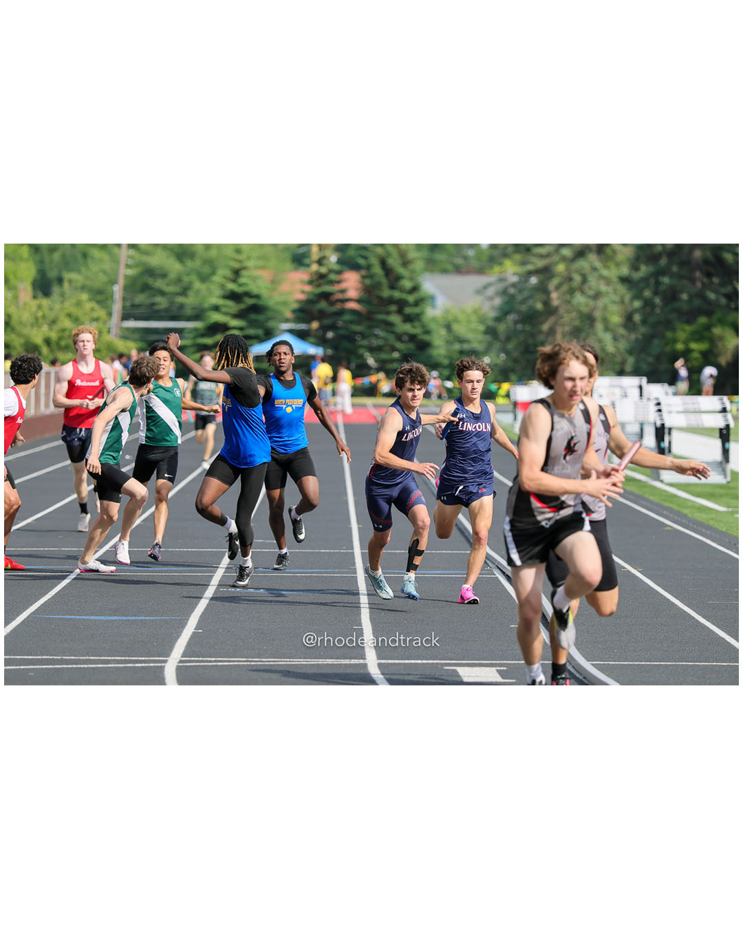 North Providence High School, North Providence High School - Lincoln High School, Lincoln High School - 2026 RI Outdoor Track and Field State Championships - Brown Stadium - Providence, Rhode Island - June 06, 2026 File: ./dir-4x400m/260606-2026-RI-Outdoor-Track-And-Field-State-Championships-Brown-899-296A7994.jpg North Providence High School, North Providence High School - Lincoln High School, Lincoln High School - 2026 RI Outdoor Track and Field Sta…
