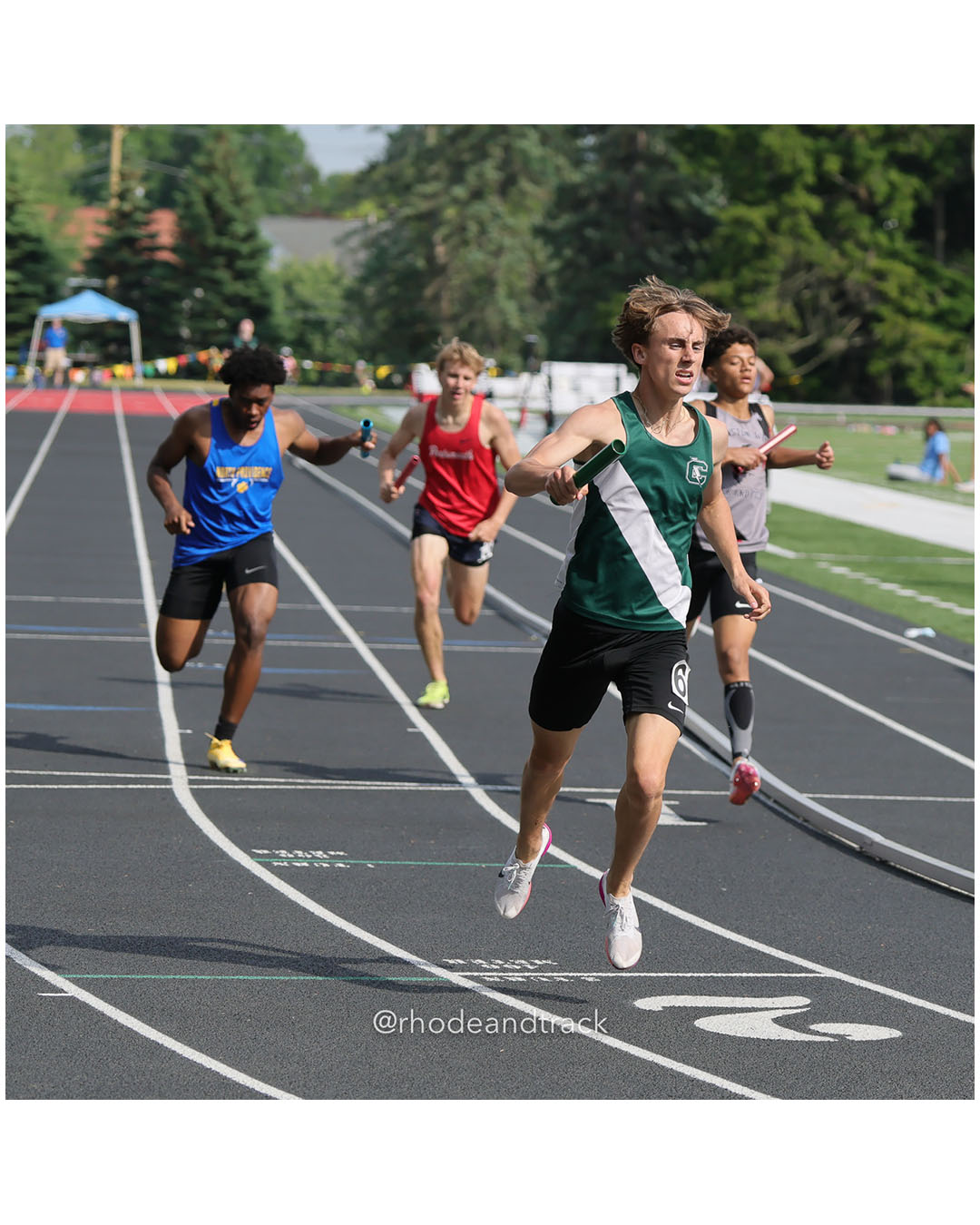 Maya Ferris, Middletown High School, 10 - Elena Pacheco, Cumberland, 11 - Anna Lafontaine, Ponaganset High School, 11 - Loosaper Tate, Portsmouth High School, 10 - Julianna Williams, North Kingstown High School, 12 - Cranston East High School, Cranston East High School - 2026 RI Outdoor Track and Field State Championships - Brown Stadium - Providence, Rhode Island - June 06, 2026 File: ./dir-4x400m/260606-2026-RI-Outdoor-Track-And-Field-State-Championships-Brown-914-296A8335_1.jpg Maya Ferris, Middletown High School, 10 - Elena Pacheco, Cumberland, 11 - Anna Lafontaine, Ponaganset High School, 11 - Loosaper Tate, Port…