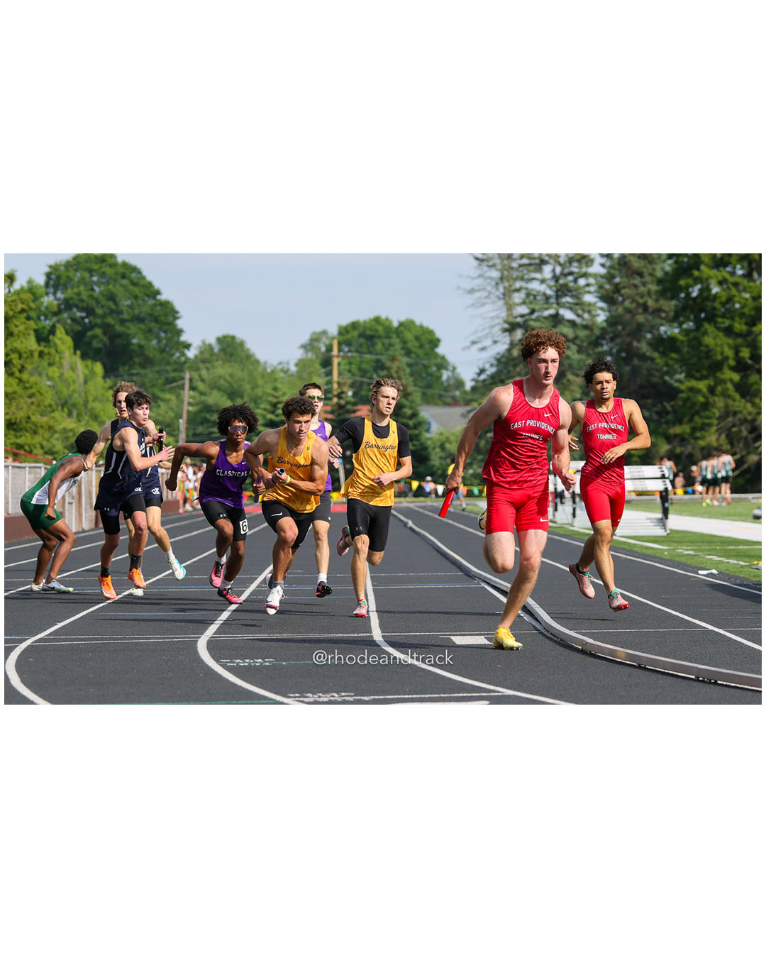 Barrington High School, Barrington High School - 2026 RI Outdoor Track and Field State Championships - Brown Stadium - Providence, Rhode Island - June 06, 2026 File: ./dir-4x400m/260606-2026-RI-Outdoor-Track-And-Field-State-Championships-Brown-936-296A8879.jpg Barrington High School, Barrington High School - 2026 RI Outdoor Track and Field State Championships - Brown Stadium - Providence, Rhode Is…