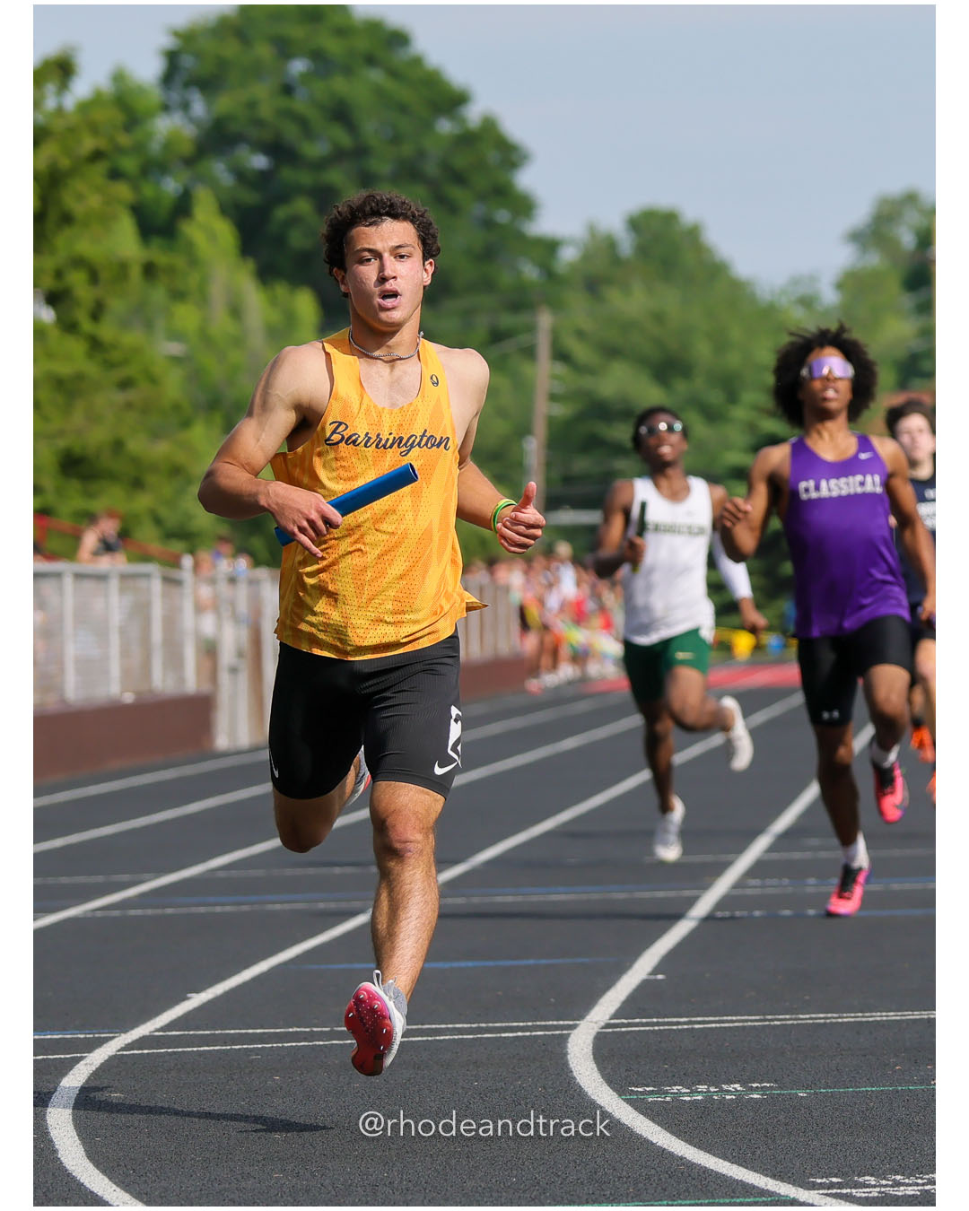 Barrington High School, Barrington High School - 2026 RI Outdoor Track and Field State Championships - Brown Stadium - Providence, Rhode Island - June 06, 2026 File: ./dir-4x400m/260606-2026-RI-Outdoor-Track-And-Field-State-Championships-Brown-943-296A9213.jpg Barrington High School, Barrington High School - 2026 RI Outdoor Track and Field State Championships - Brown Stadium - Providence, Rhode Is…