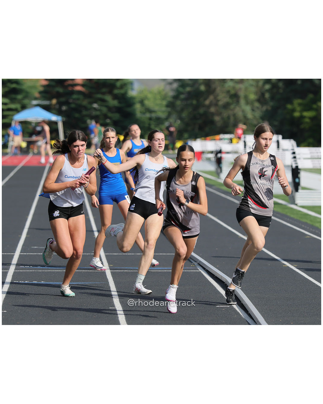 Cranston West HS, Cranston West HS - Cumberland, Cumberland - 2026 RI Outdoor Track and Field State Championships - Brown Stadium - Providence, Rhode Island - June 06, 2026 File: ./dir-4x400m/260606-2026-RI-Outdoor-Track-And-Field-State-Championships-Brown-977-296A0157.jpg Cranston West HS, Cranston West HS - Cumberland, Cumberland - 2026 RI Outdoor Track and Field State Championships - Brown Stadium - Provide…