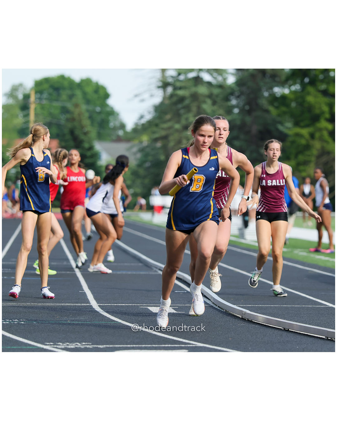 Barrington High School, Barrington High School - 2026 RI Outdoor Track and Field State Championships - Brown Stadium - Providence, Rhode Island - June 06, 2026 File: ./dir-4x400m/260606-2026-RI-Outdoor-Track-And-Field-State-Championships-Brown-998-296A0570.jpg Barrington High School, Barrington High School - 2026 RI Outdoor Track and Field State Championships - Brown Stadium - Providence, Rhode Is…