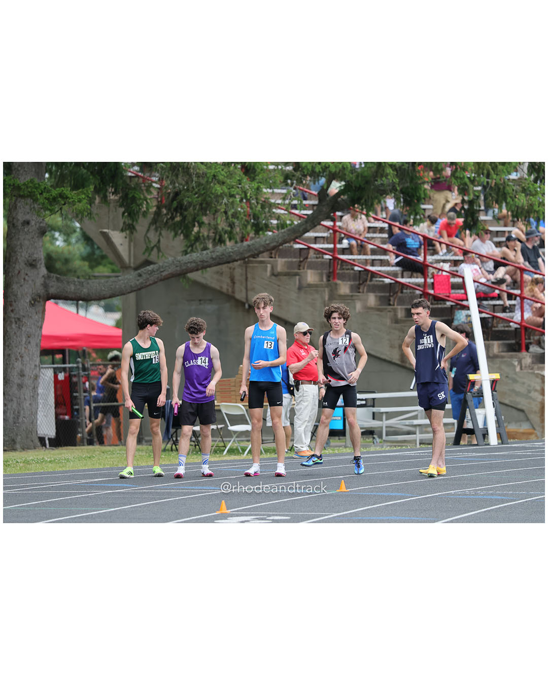 Smithfield High School, Smithfield High School - Classical High School, Classical High School - Cranston West HS, Cranston West HS - South Kingstown High School, South Kingstown High School - Cumberland, Cumberland - 2026 RI Outdoor Track and Field Championships - Brown Stadium - Providence, Rhode Island - June 06, 2026 File: ./dir-4x800/260606-2026-RI-Outdoor-Track-And-Field-State-Championships-Brown-136-296A2653.jpg Smithfield High School, Smithfield High School - Classical High School, Classical High School - Cranston West HS, Cranston West HS - South…