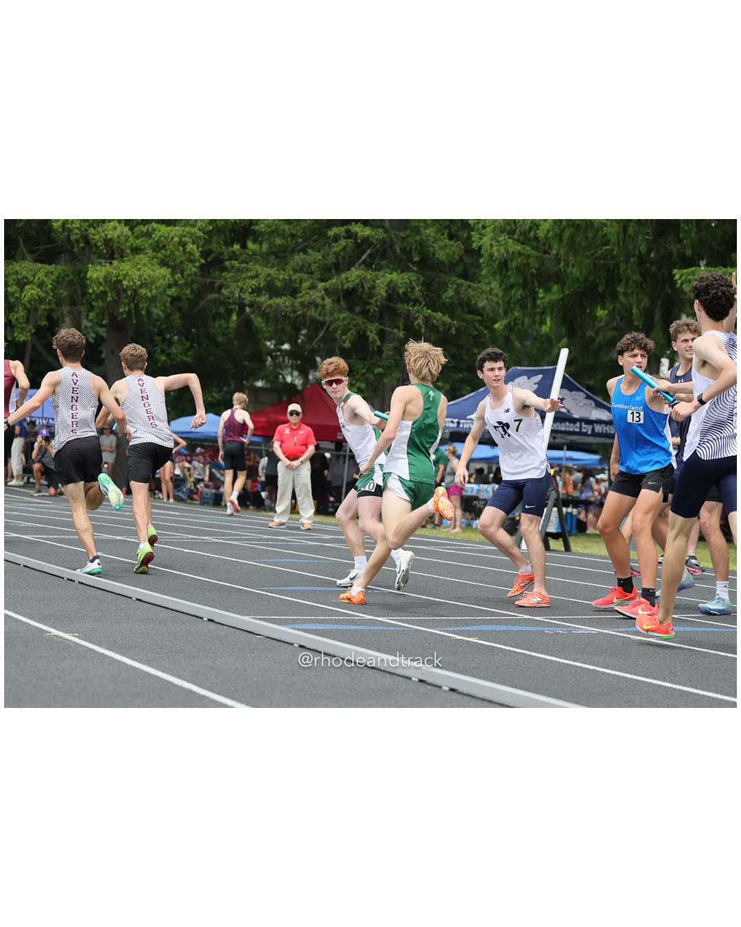 Bishop Hendricken High School, Bishop Hendricken High School - Moses Brown School, Moses Brown School - 2026 RI Outdoor Track and Field Championships - Brown Stadium - Providence, Rhode Island - June 06, 2026 File: ./dir-4x800/260606-2026-RI-Outdoor-Track-And-Field-State-Championships-Brown-157-296A2931.jpg Bishop Hendricken High School, Bishop Hendricken High School - Moses Brown School, Moses Brown School - 2026 RI Outdoor Track and Field Cha…