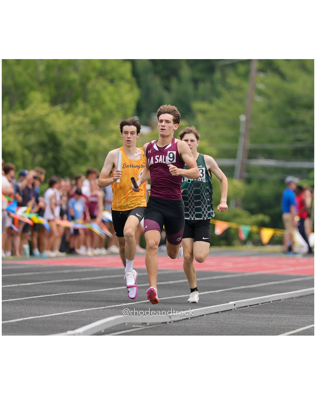 La Salle Academy, La Salle Academy - Barrington High School, Barrington High School - Chariho Regional High School, Chariho Regional High School - 2026 RI Outdoor Track and Field Championships - Brown Stadium - Providence, Rhode Island - June 06, 2026 File: ./dir-4x800/260606-2026-RI-Outdoor-Track-And-Field-State-Championships-Brown-162-296A3029.jpg La Salle Academy, La Salle Academy - Barrington High School, Barrington High School - Chariho Regional High School, Chariho Regional High S…